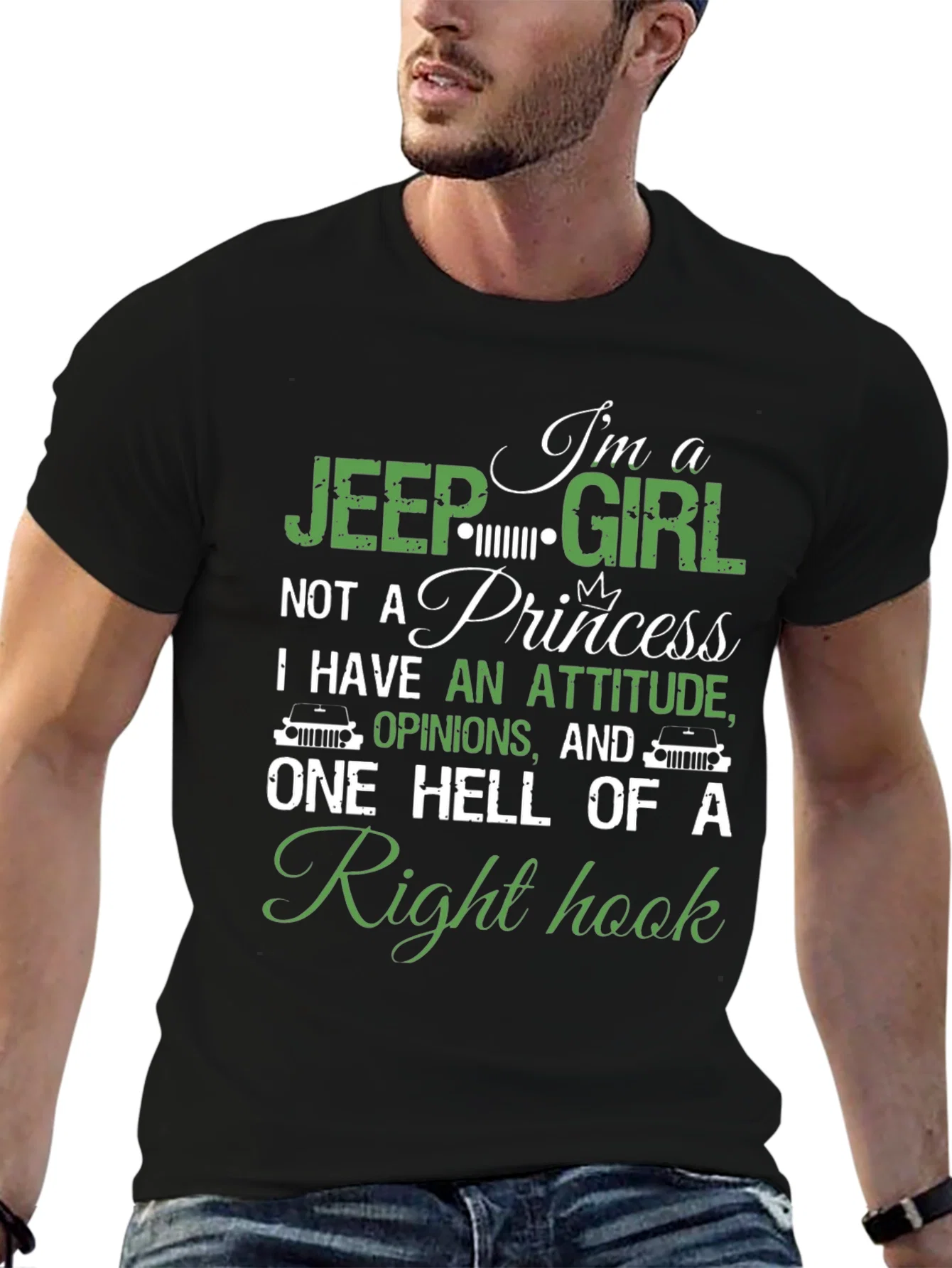 Rebbecca Jeep Girl Right Hook Graphic T-Shirt