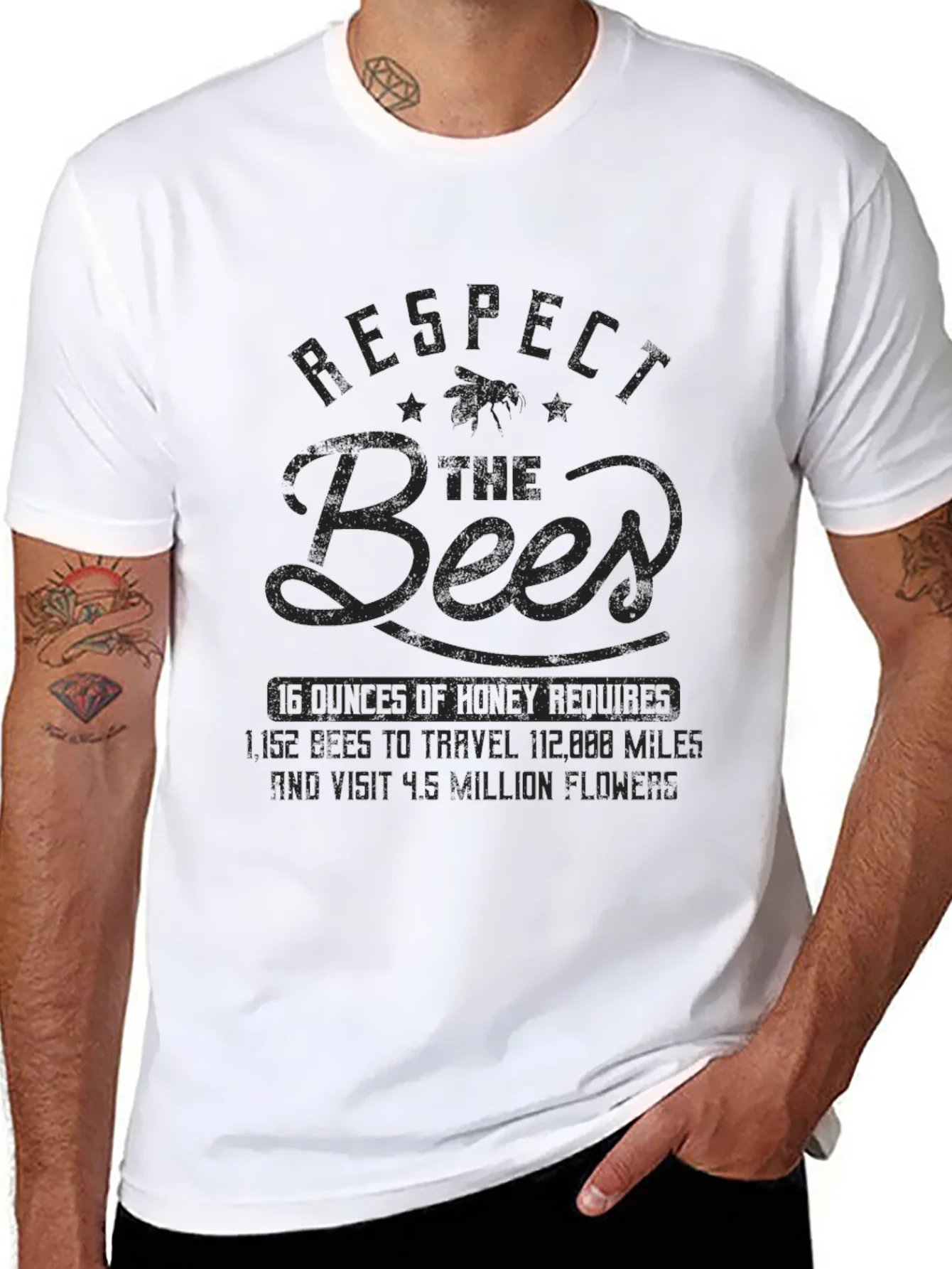 Rebbecca Respect the Bees Graphic T-Shirt - Black