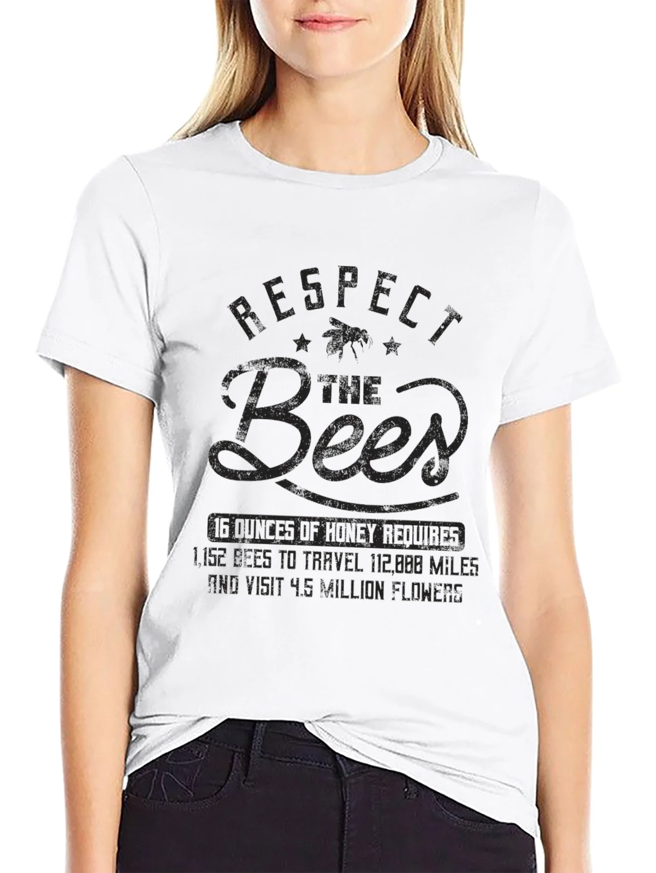 Rebbecca Respect the Bees Graphic T-Shirt - Black