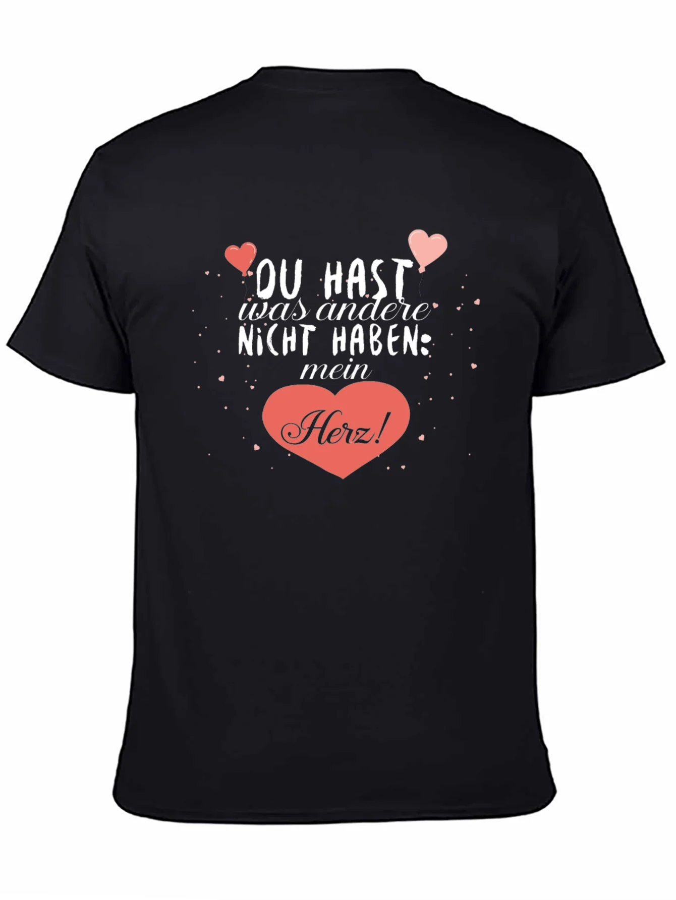 Camiseta Negra con Dise?o Rom¨¢ntico Mein Herz!
