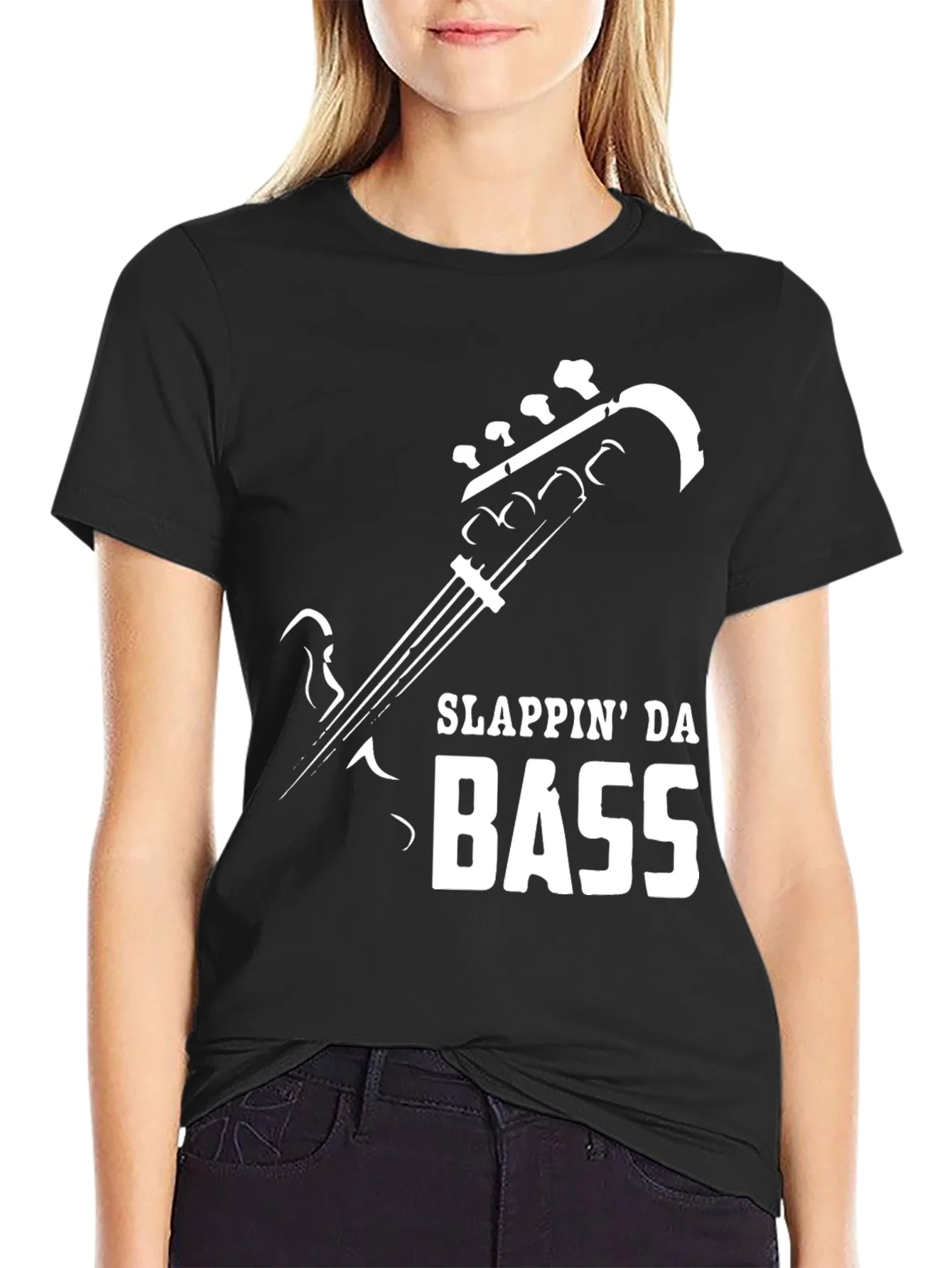 Camiseta Hombre Negra Slappin Da Bass