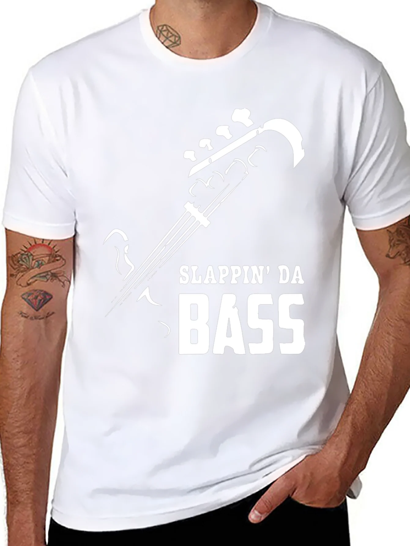 Camiseta Hombre Negra Slappin Da Bass