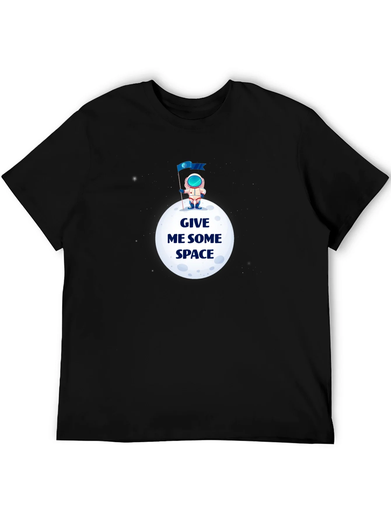 Camiseta Negra Dame Espacio - Dise?o Astronauta Lunar
