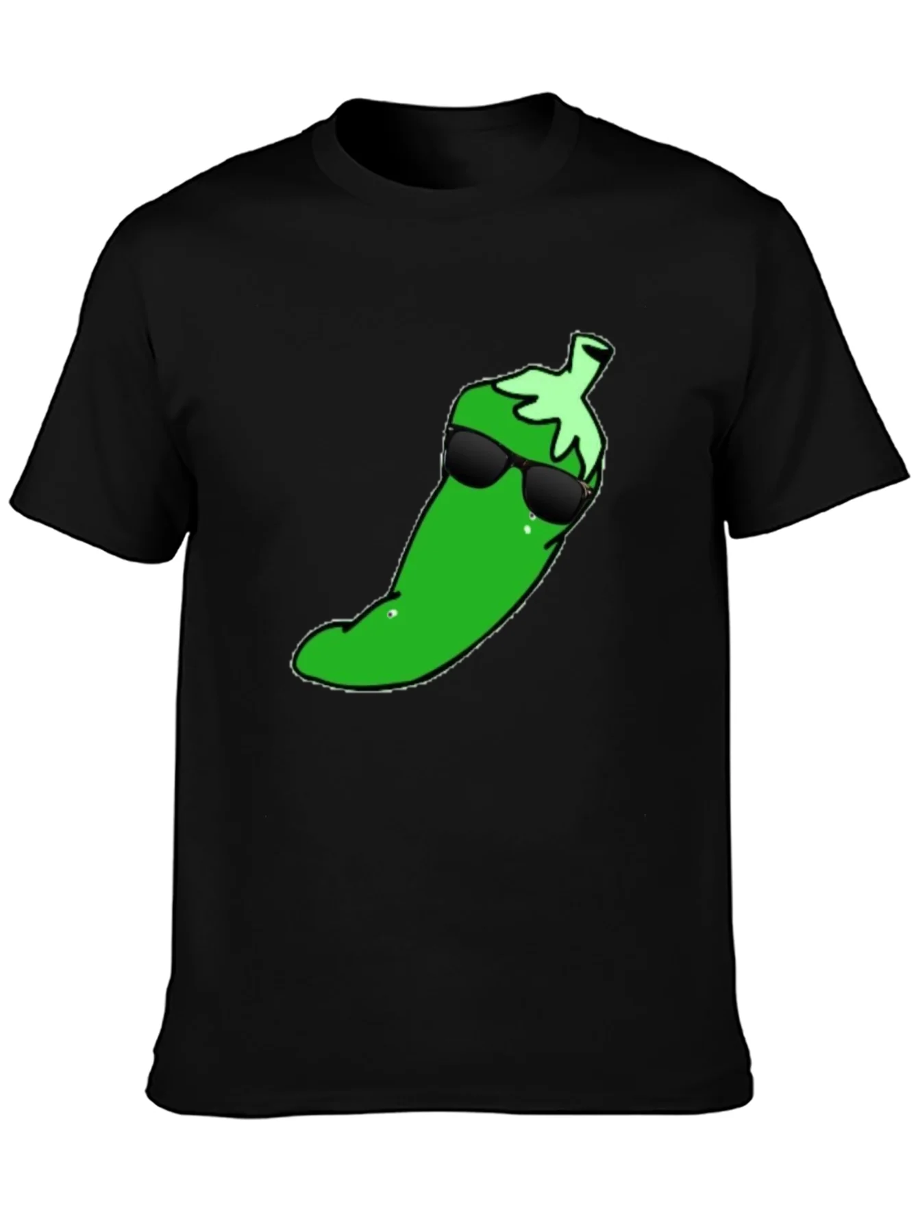 Rebbecca Cool Pepper Graphic T-Shirt - Black Cotton Tee