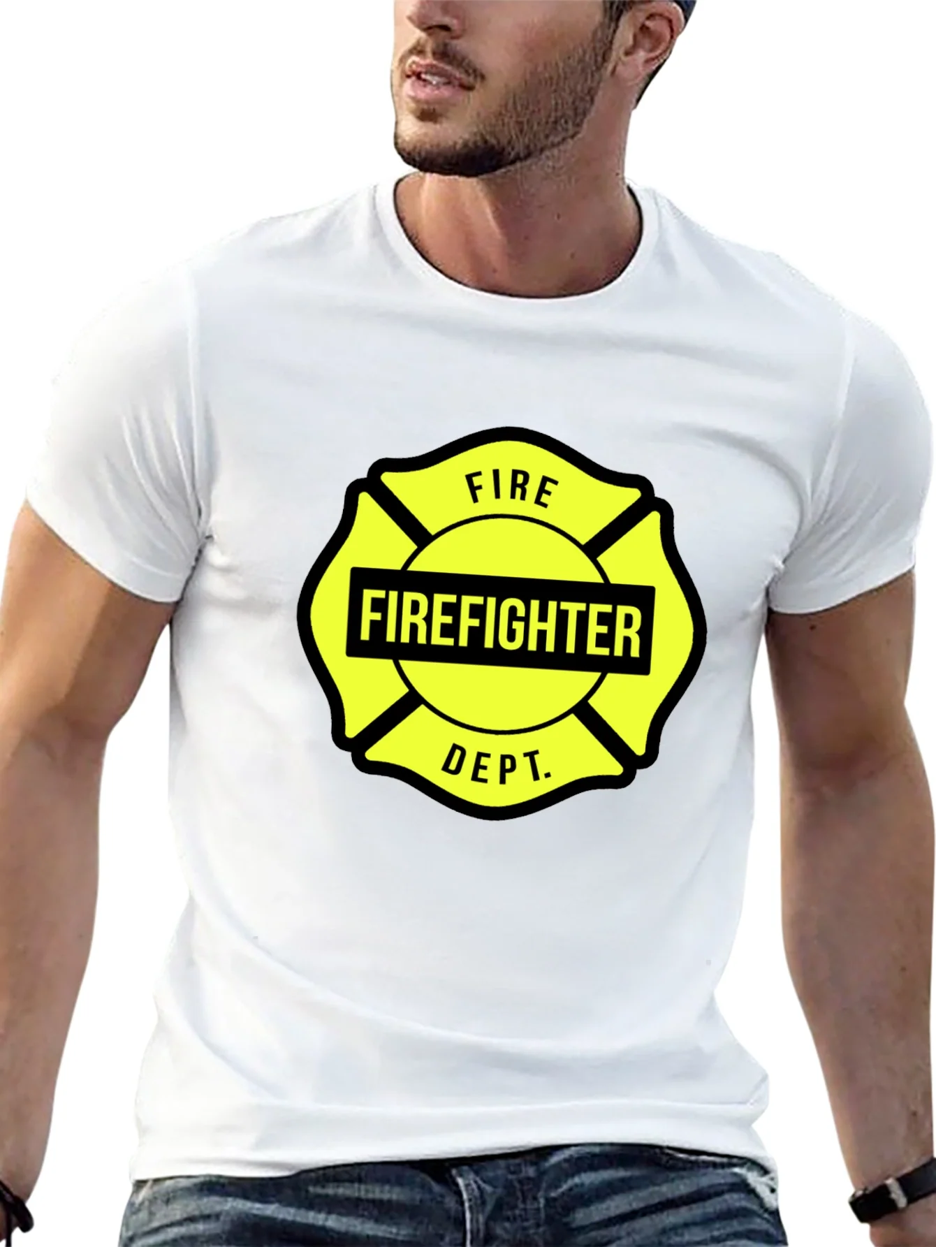 Rebbecca Firefighter Dept. Graphic Tee - Maltese Cross Design