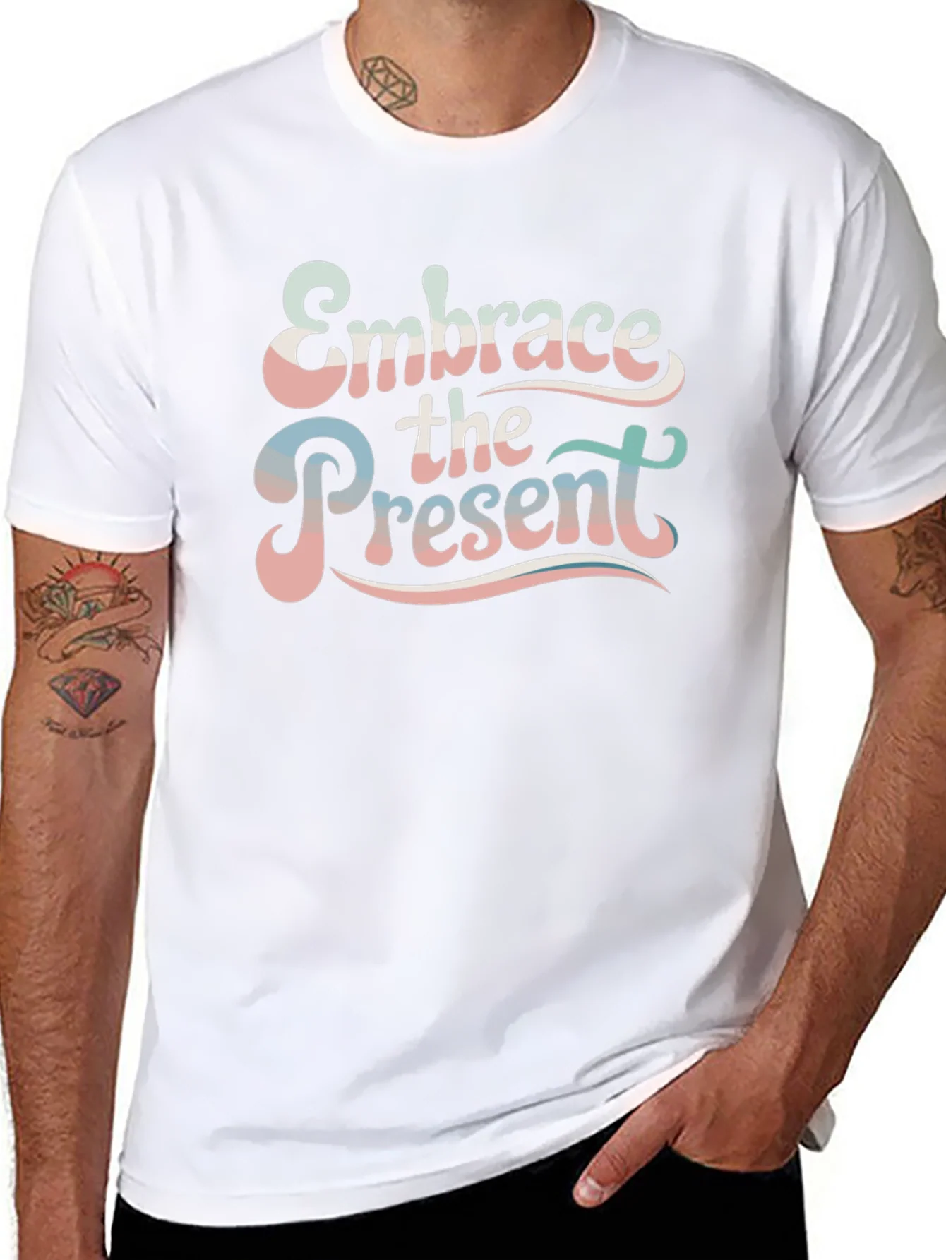 Rebbecca Embrace the Present T-Shirt - Retro Design