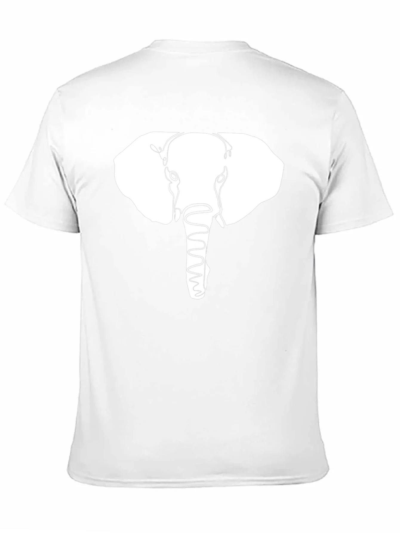 Rebbecca Elephant Outline Graphic Print Black T-Shirt