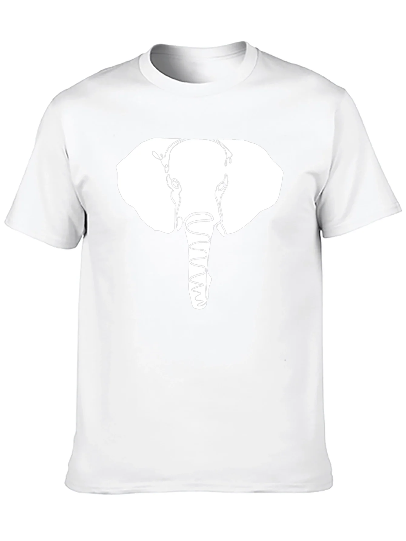 Rebbecca Elephant Outline Graphic Print Black T-Shirt
