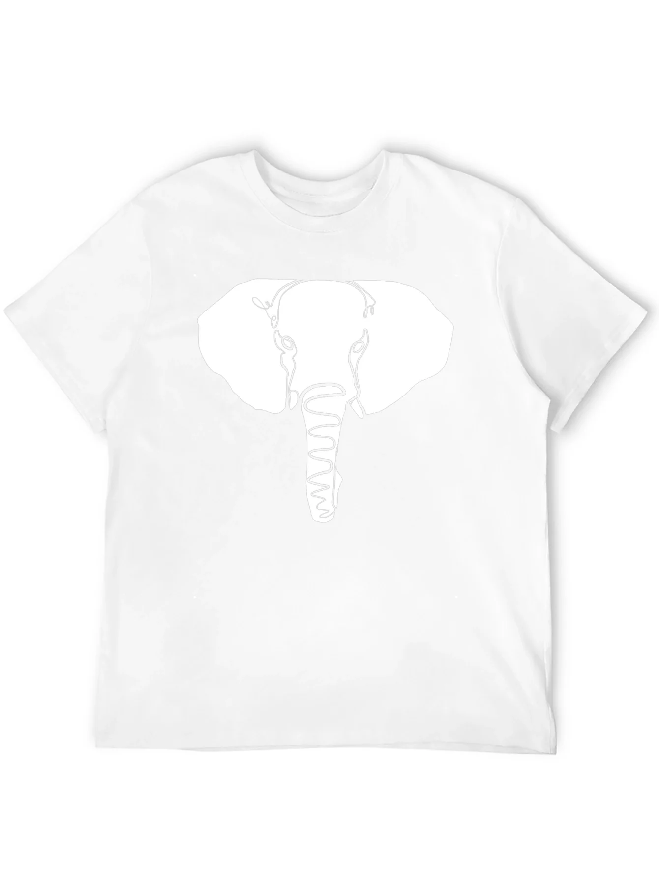 Rebbecca Elephant Outline Graphic Print Black T-Shirt