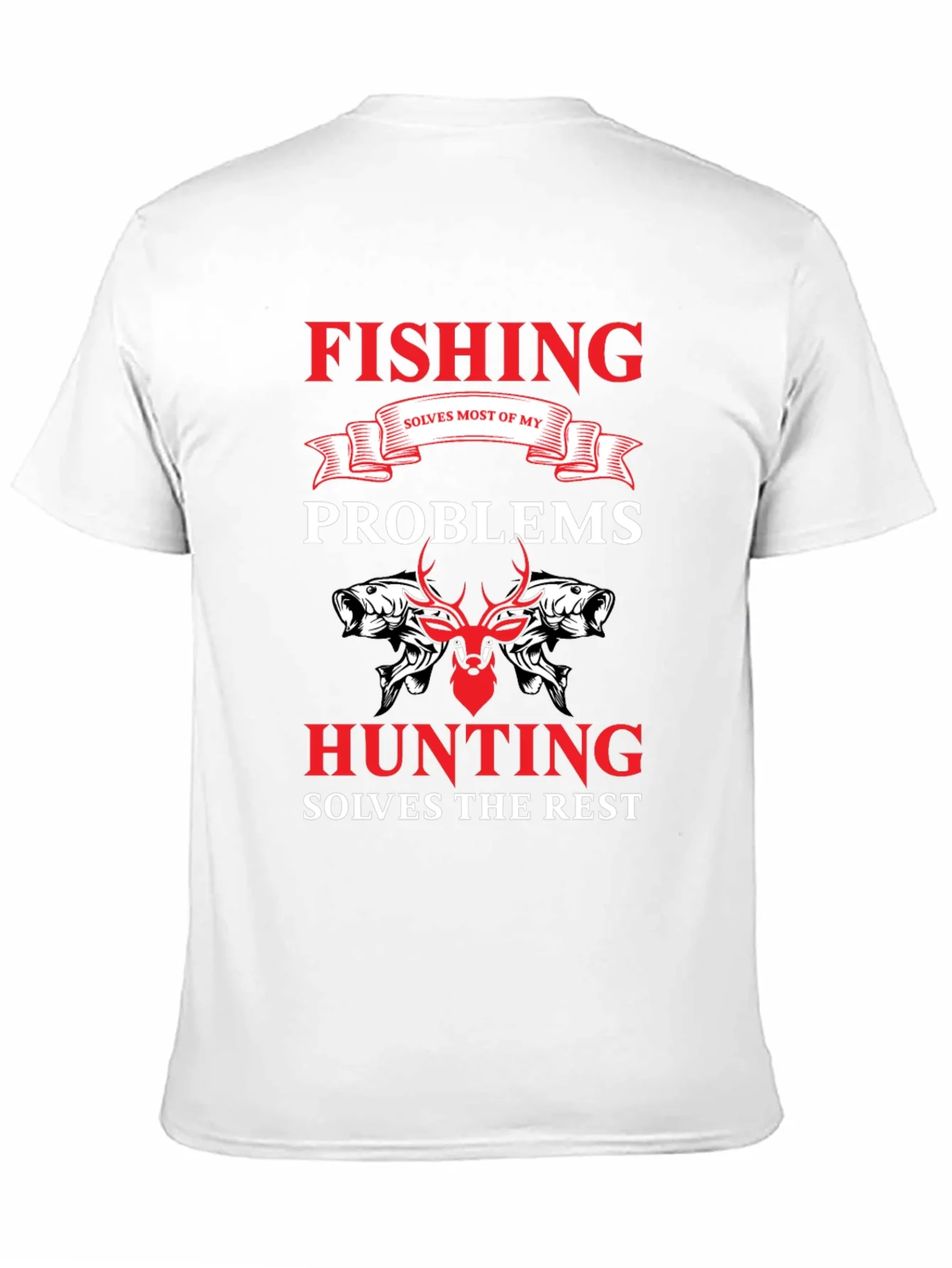 Camiseta Hombre Pesca y Caza Soluciona Problemas