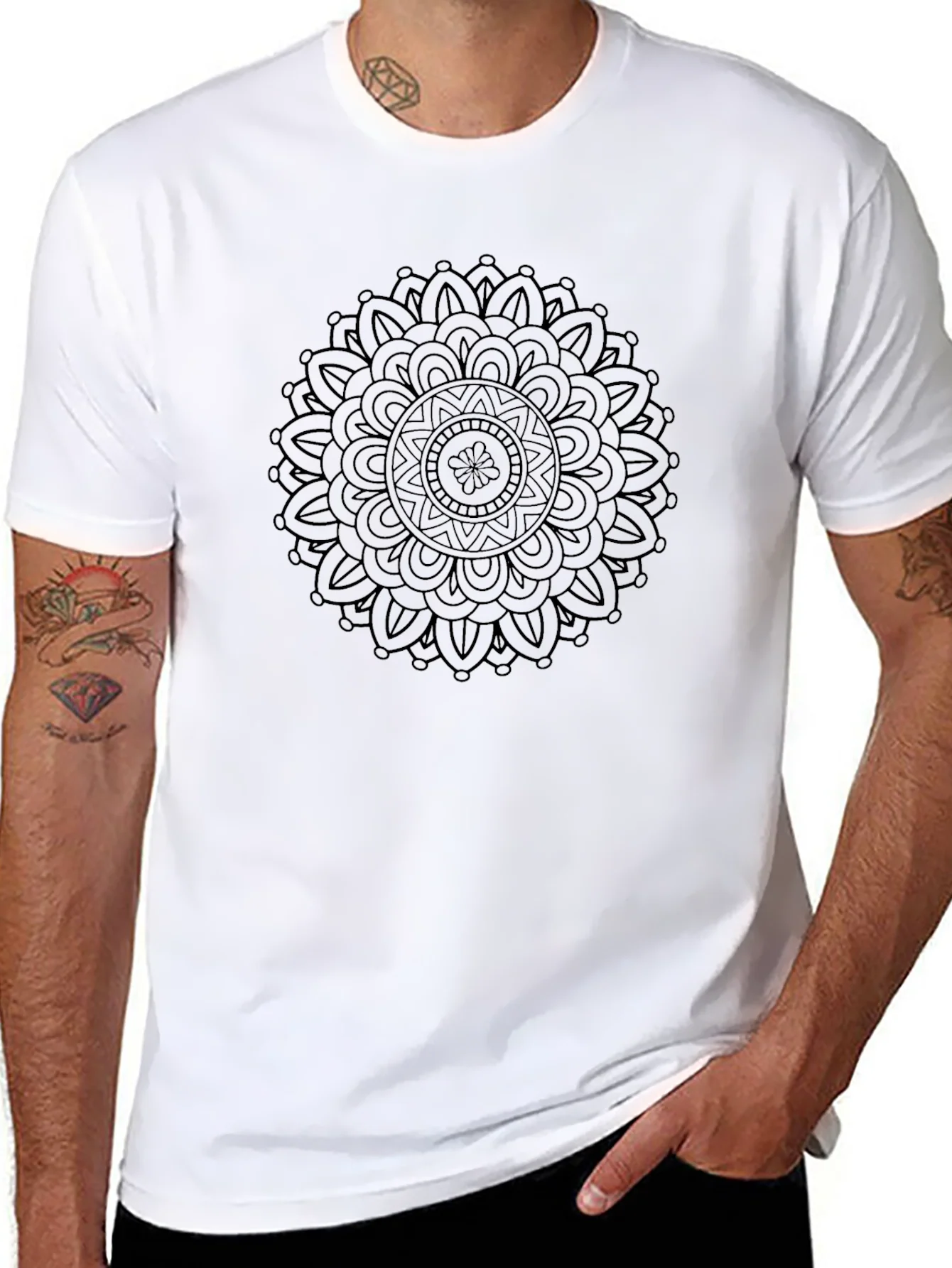 Rebbecca Black Mandala T-Shirt - Artistic Graphic Tee