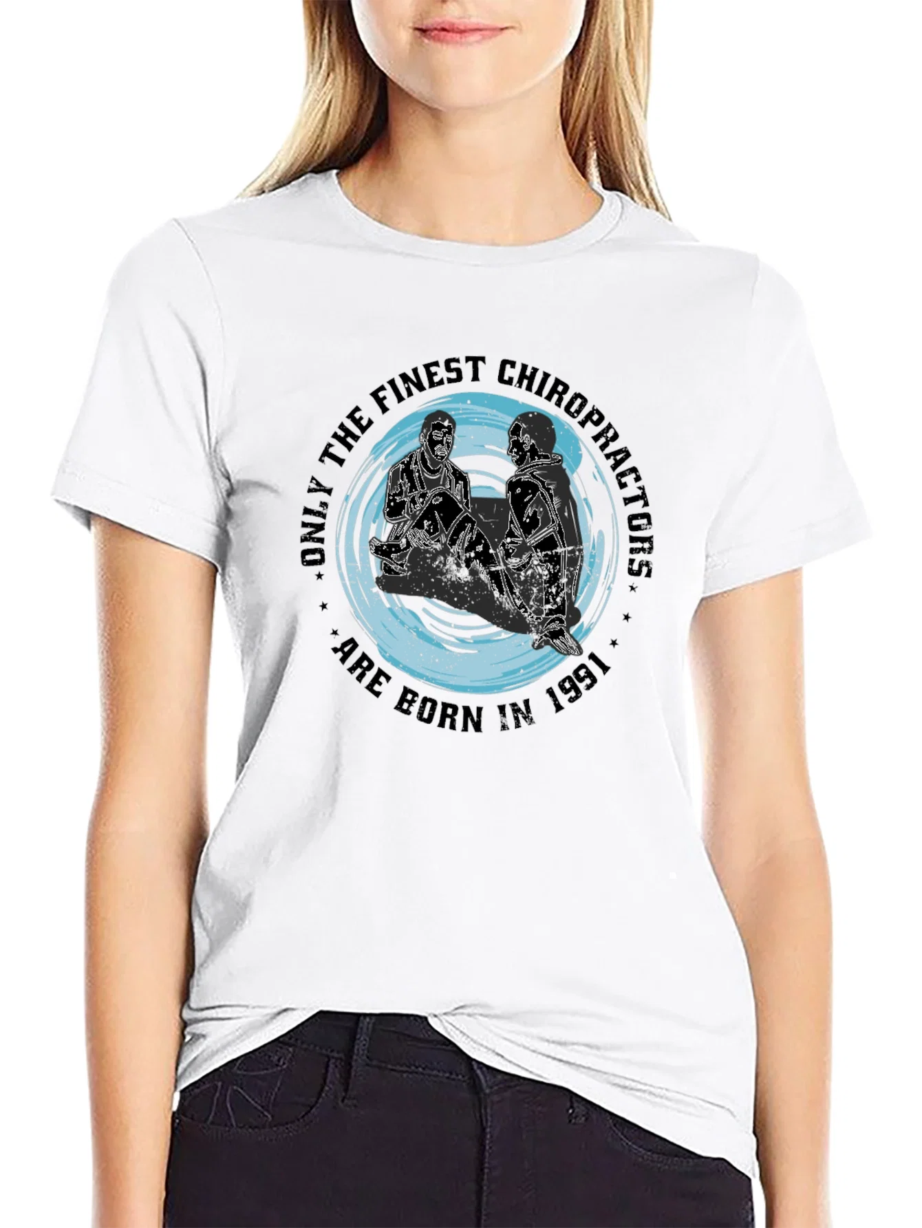 Rebbecca Finest Chiropractor 1991 Black T-Shirt