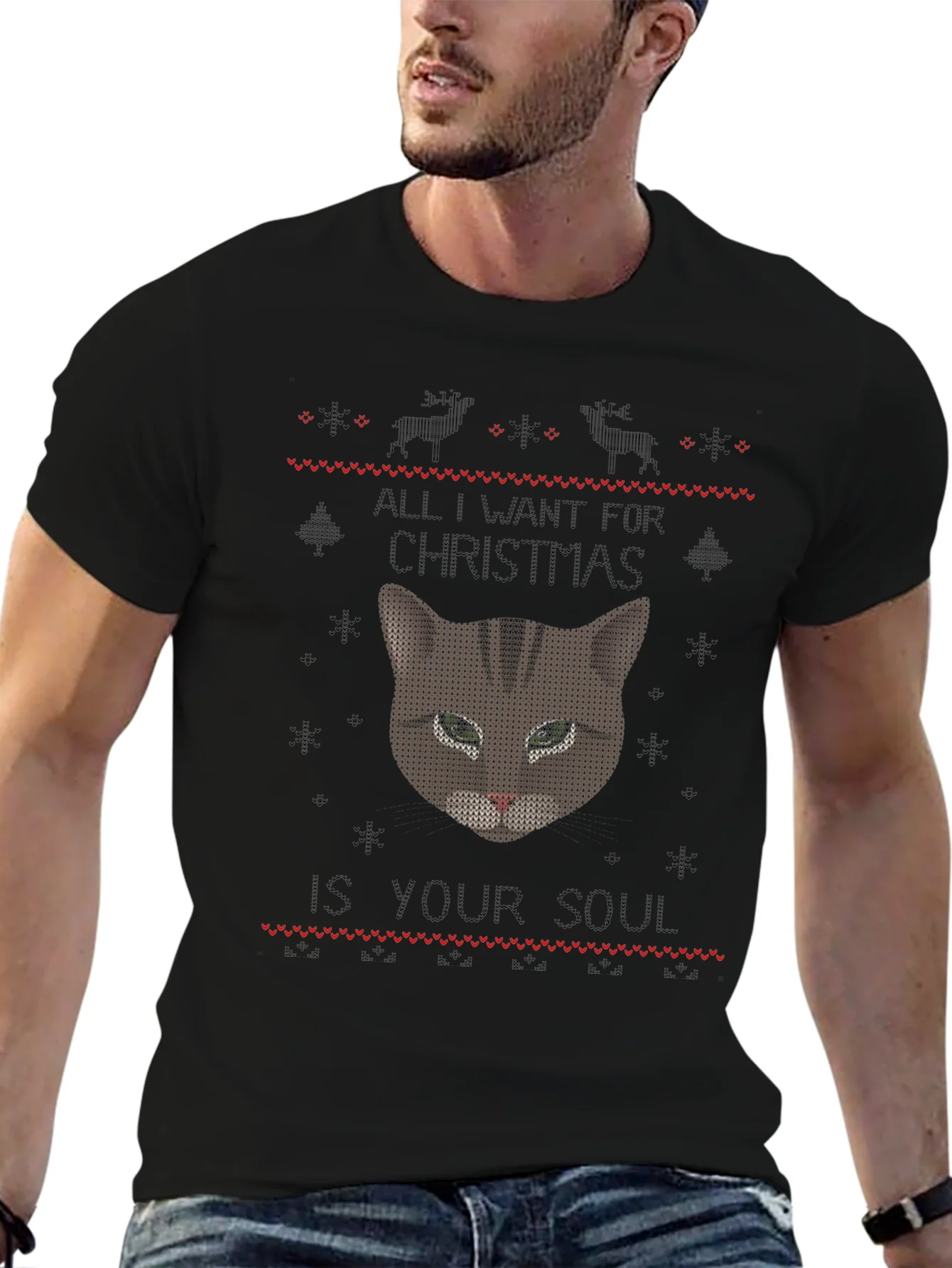 Rebbecca Soul Snatching Christmas Cat T-Shirt