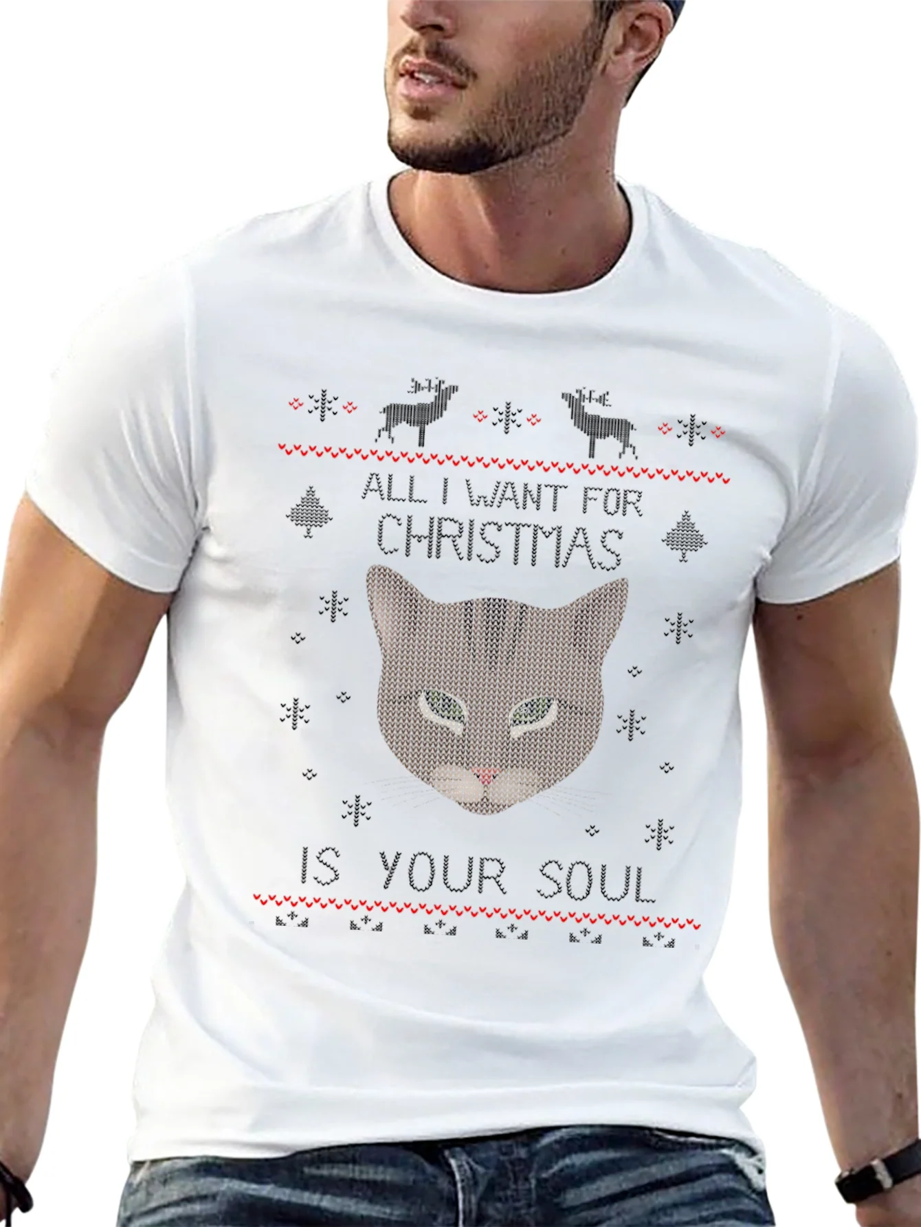 Rebbecca Soul Snatching Christmas Cat T-Shirt