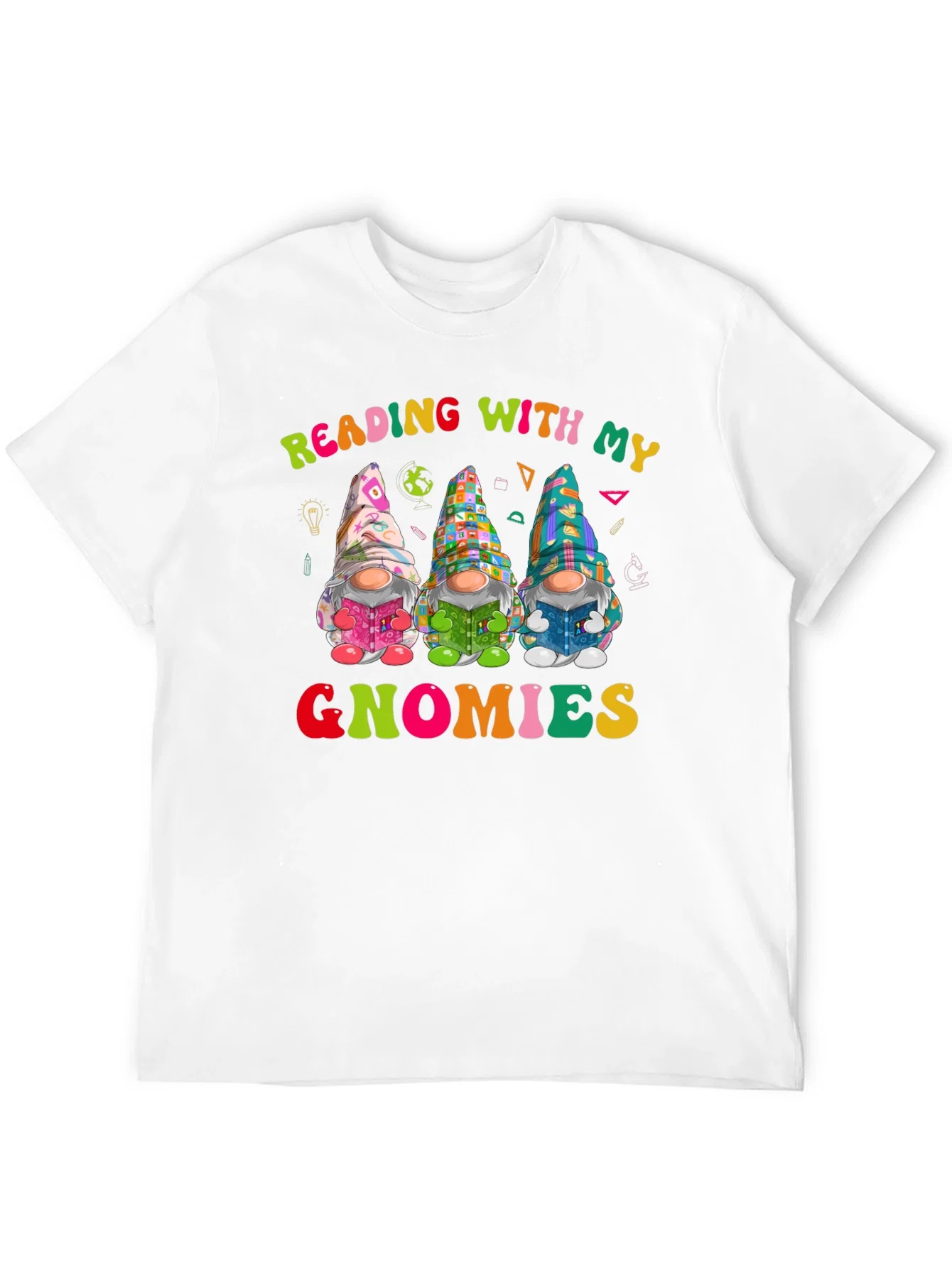 Rebbecca Reading with My Gnomies T-Shirt