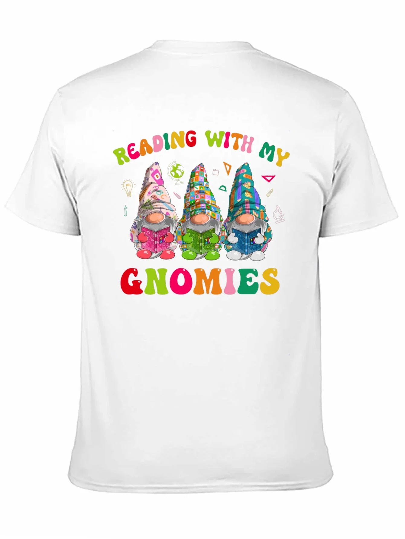 Rebbecca Reading with My Gnomies T-Shirt