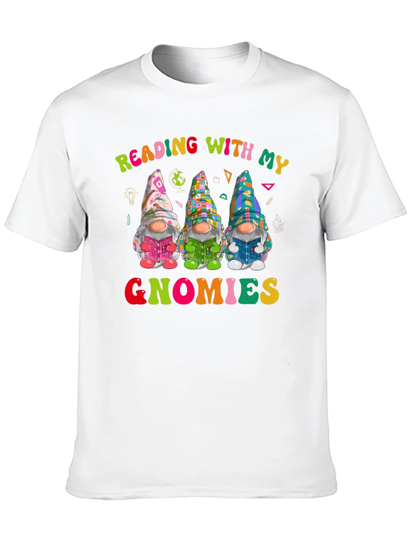 Rebbecca Reading with My Gnomies T-Shirt
