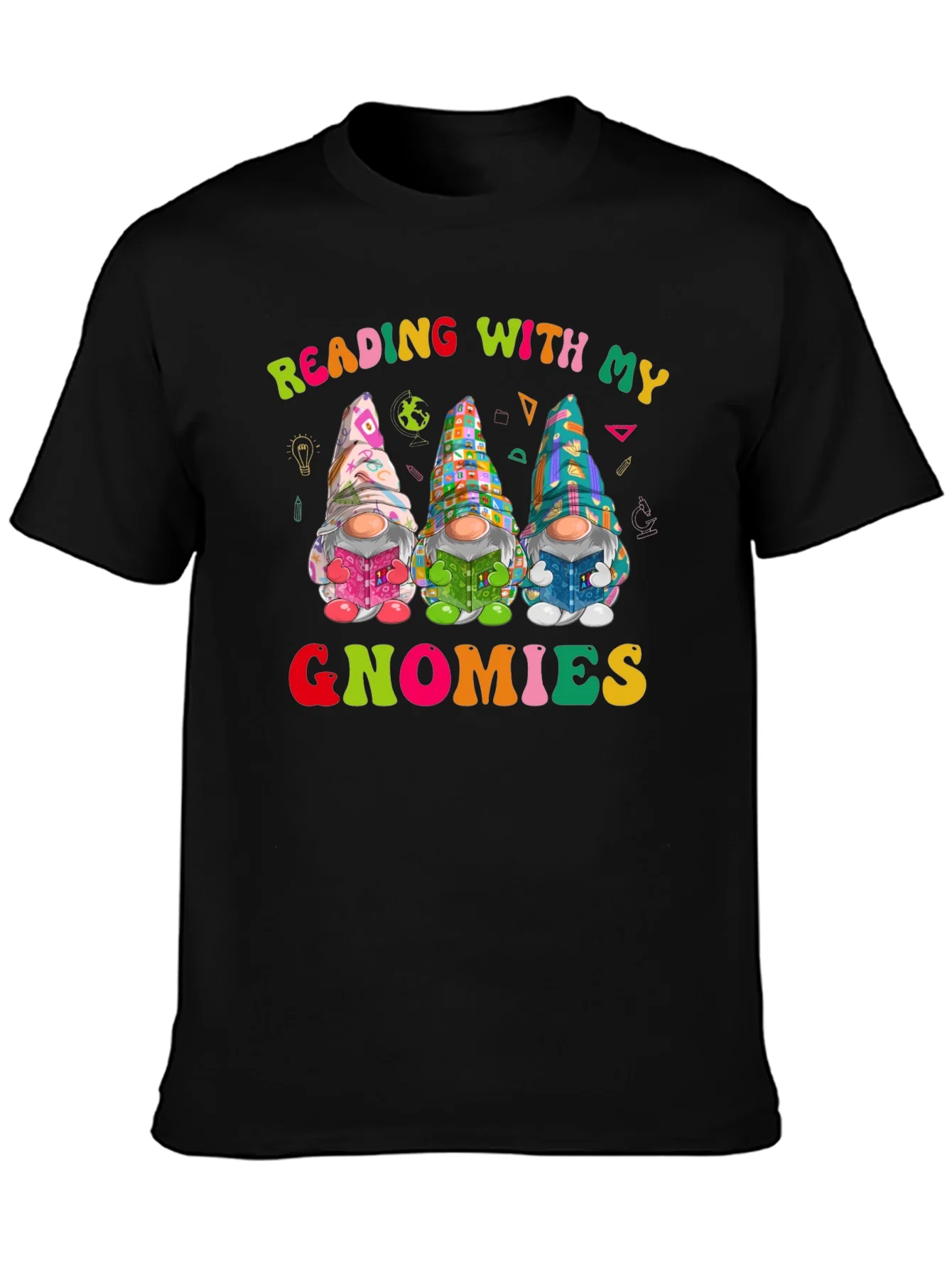 Rebbecca Reading with My Gnomies T-Shirt