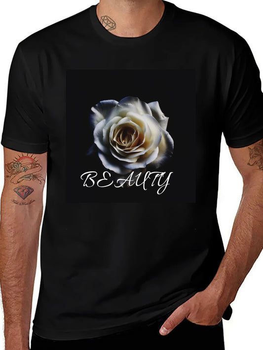 Rebbecca Beauty Rose Graphic T-Shirt - Elegant Floral Design