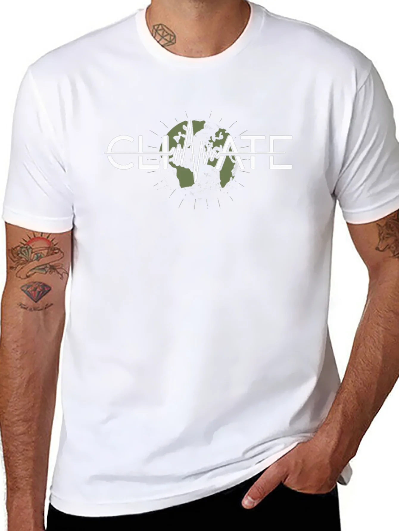 Camiseta Negra Climate Change - Conciencia Ambiental