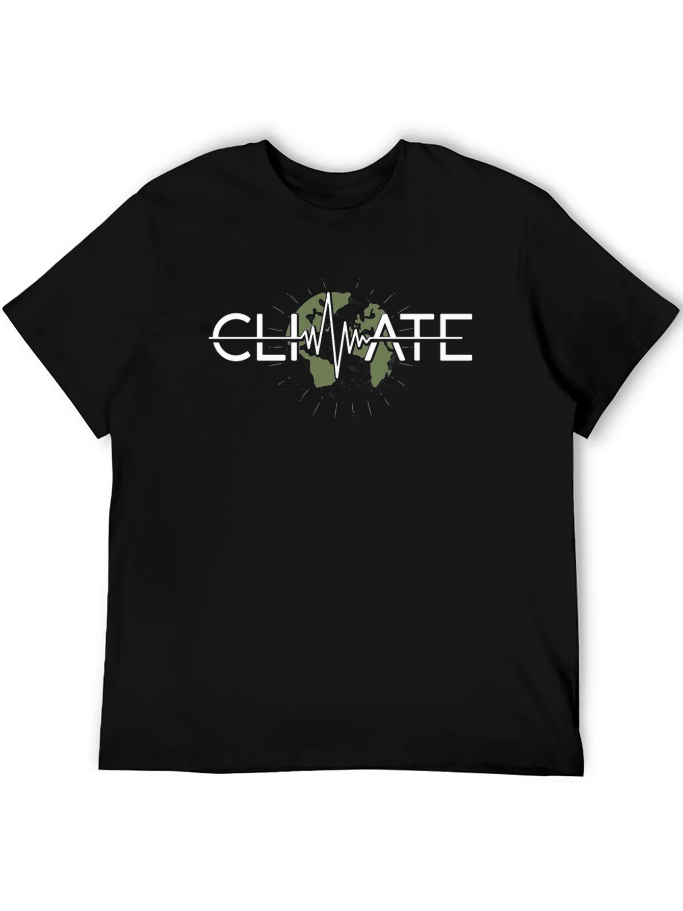 Camiseta Negra Climate Change - Conciencia Ambiental