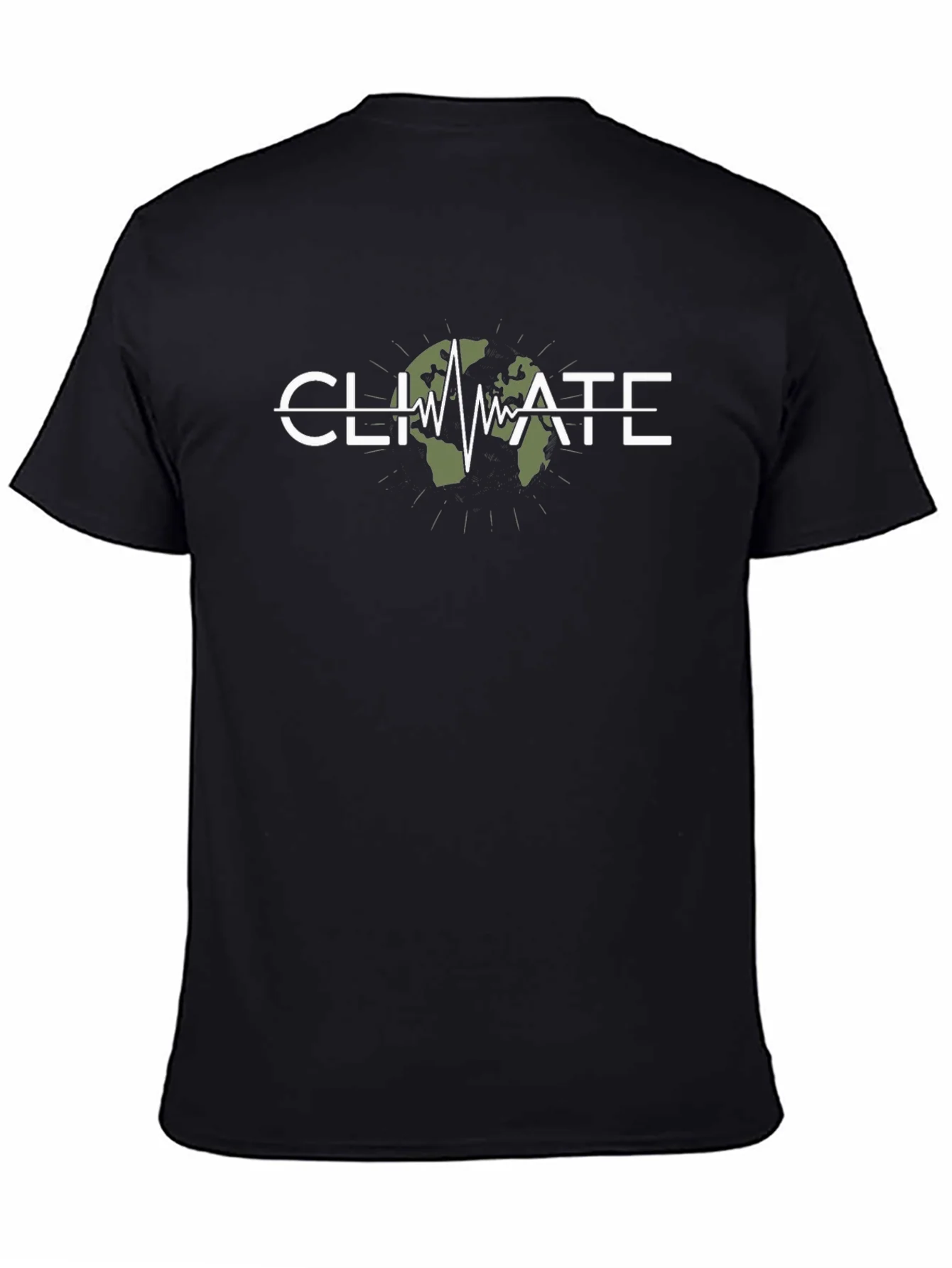 Camiseta Negra Climate Change - Conciencia Ambiental