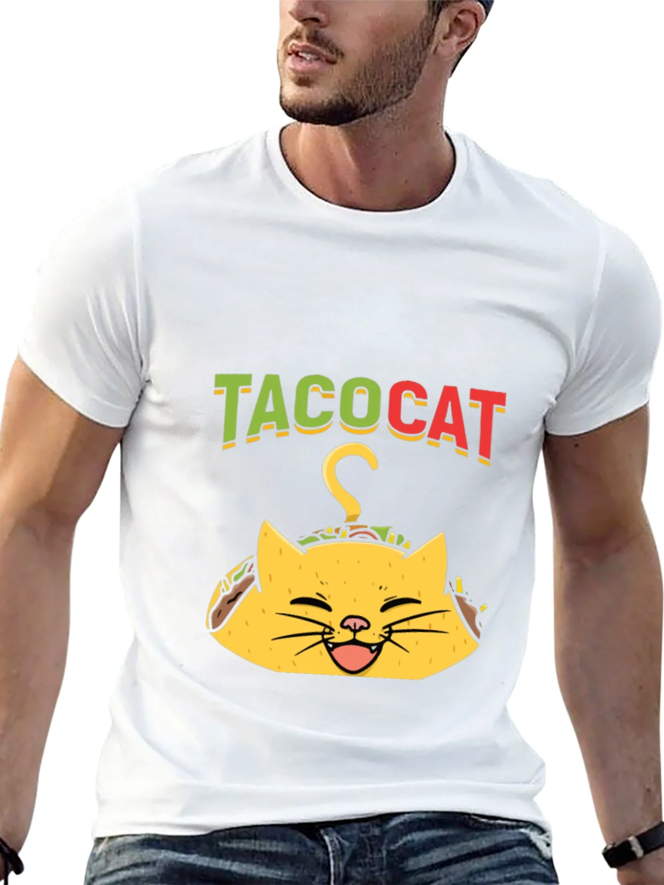 Rebbecca Taco Cat Graphic Tee - Funny Black T-Shirt
