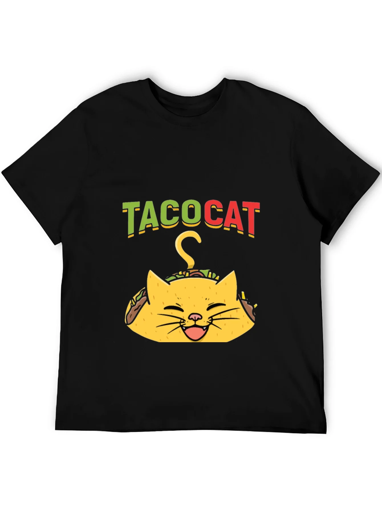 Rebbecca Taco Cat Graphic Tee - Funny Black T-Shirt