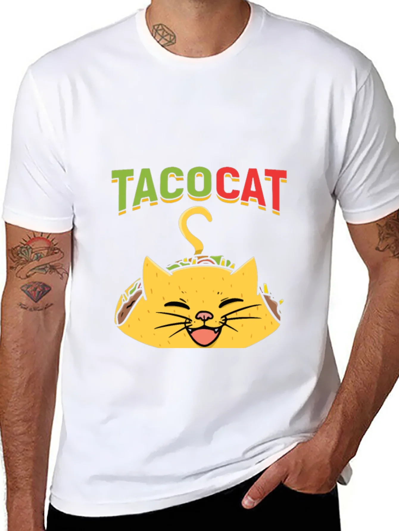 Rebbecca Taco Cat Graphic Tee - Funny Black T-Shirt