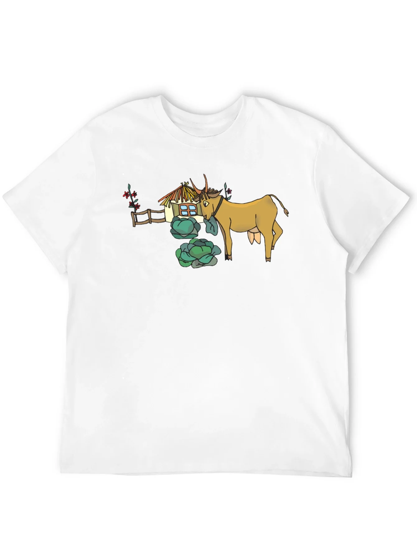 Rebbecca Quirky Cow & Farmhouse Graphic Tee - Black