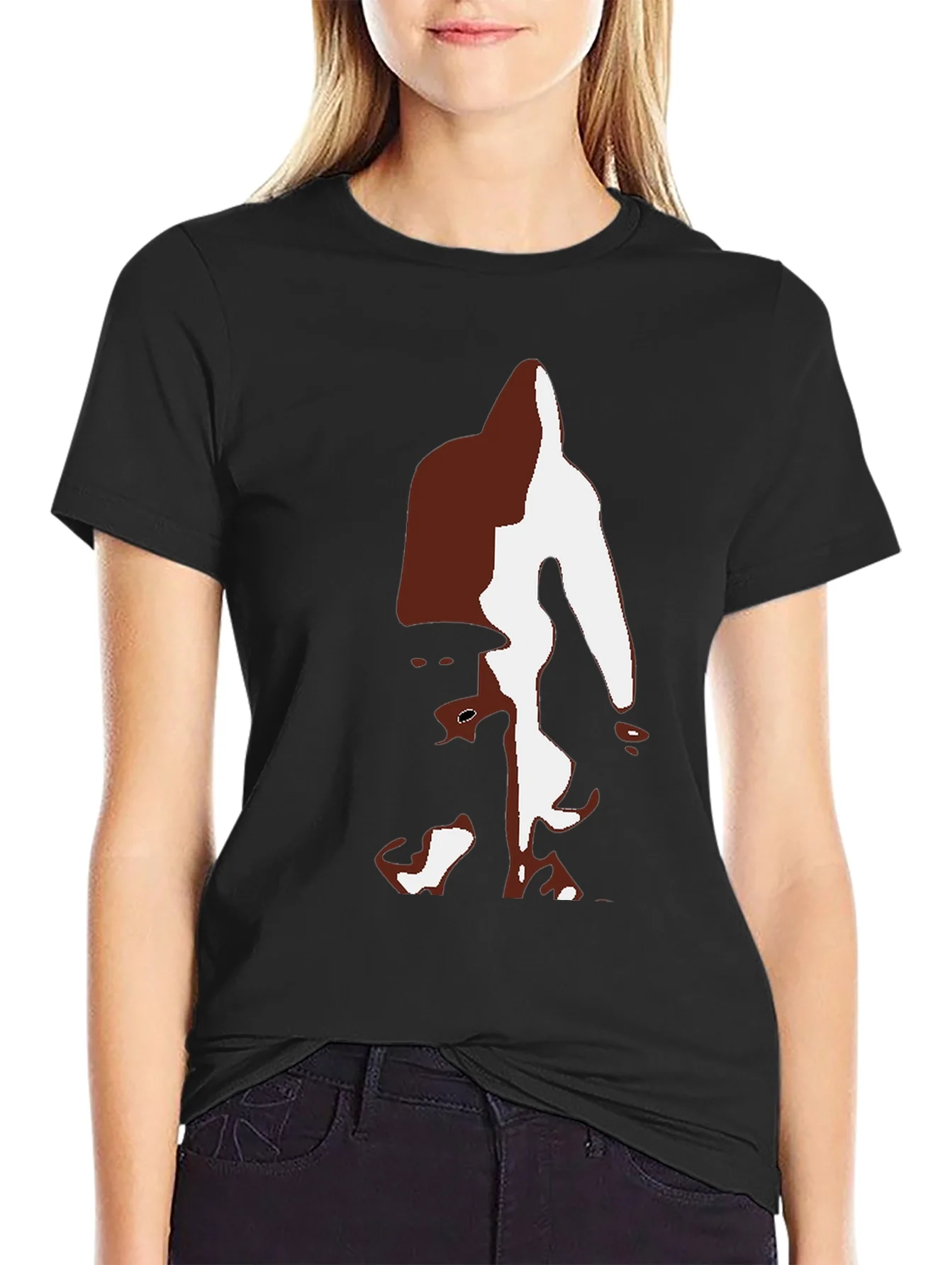 Camiseta Hombre Negra con Dise?o Abstracto Bigfoot