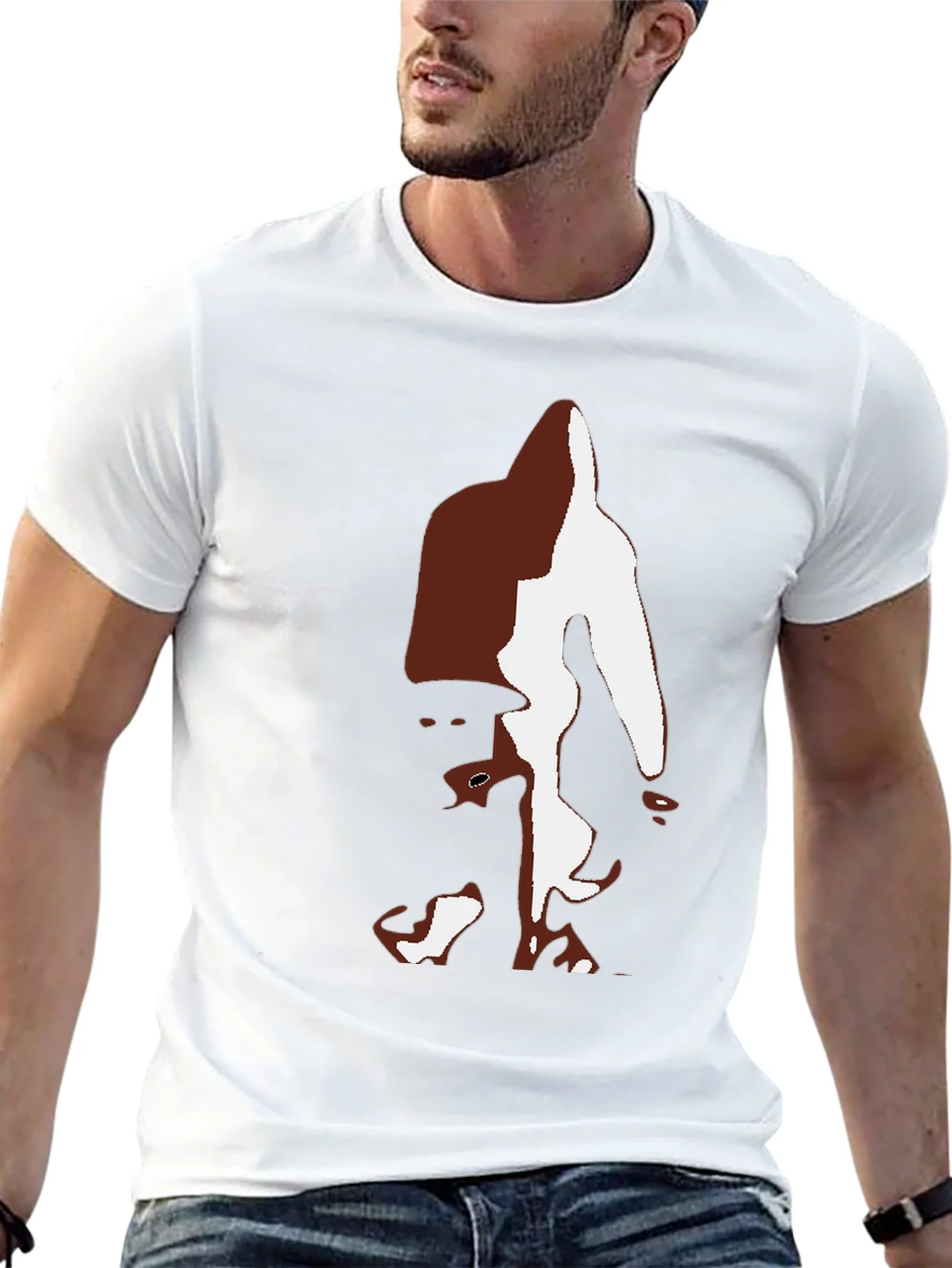 Camiseta Hombre Negra con Dise?o Abstracto Bigfoot