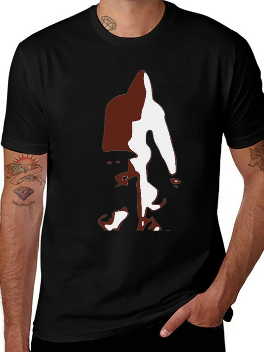 Camiseta Hombre Negra con Dise?o Abstracto Bigfoot