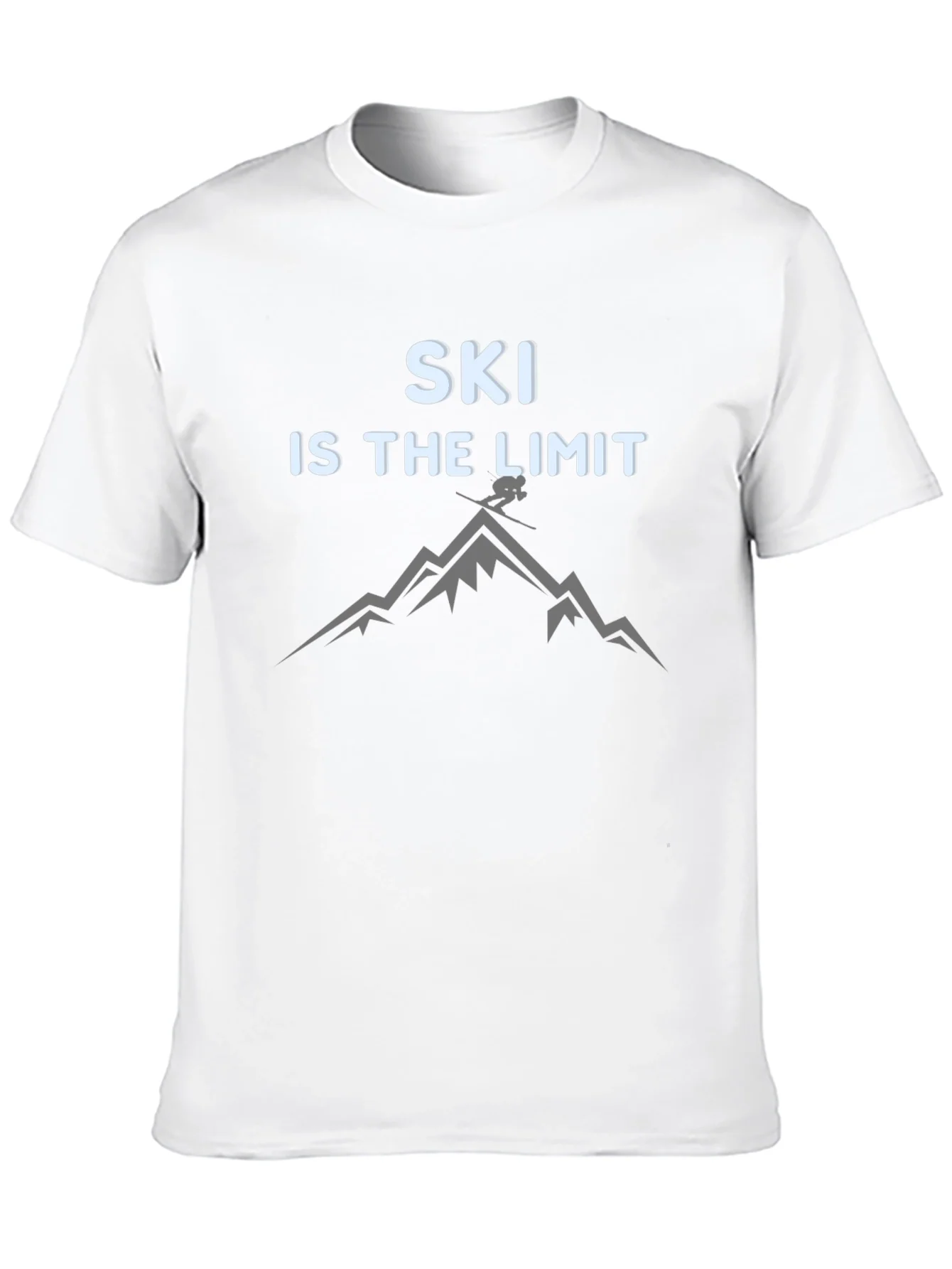 Camiseta Negra Ski is the Limit para Aventura Invernal