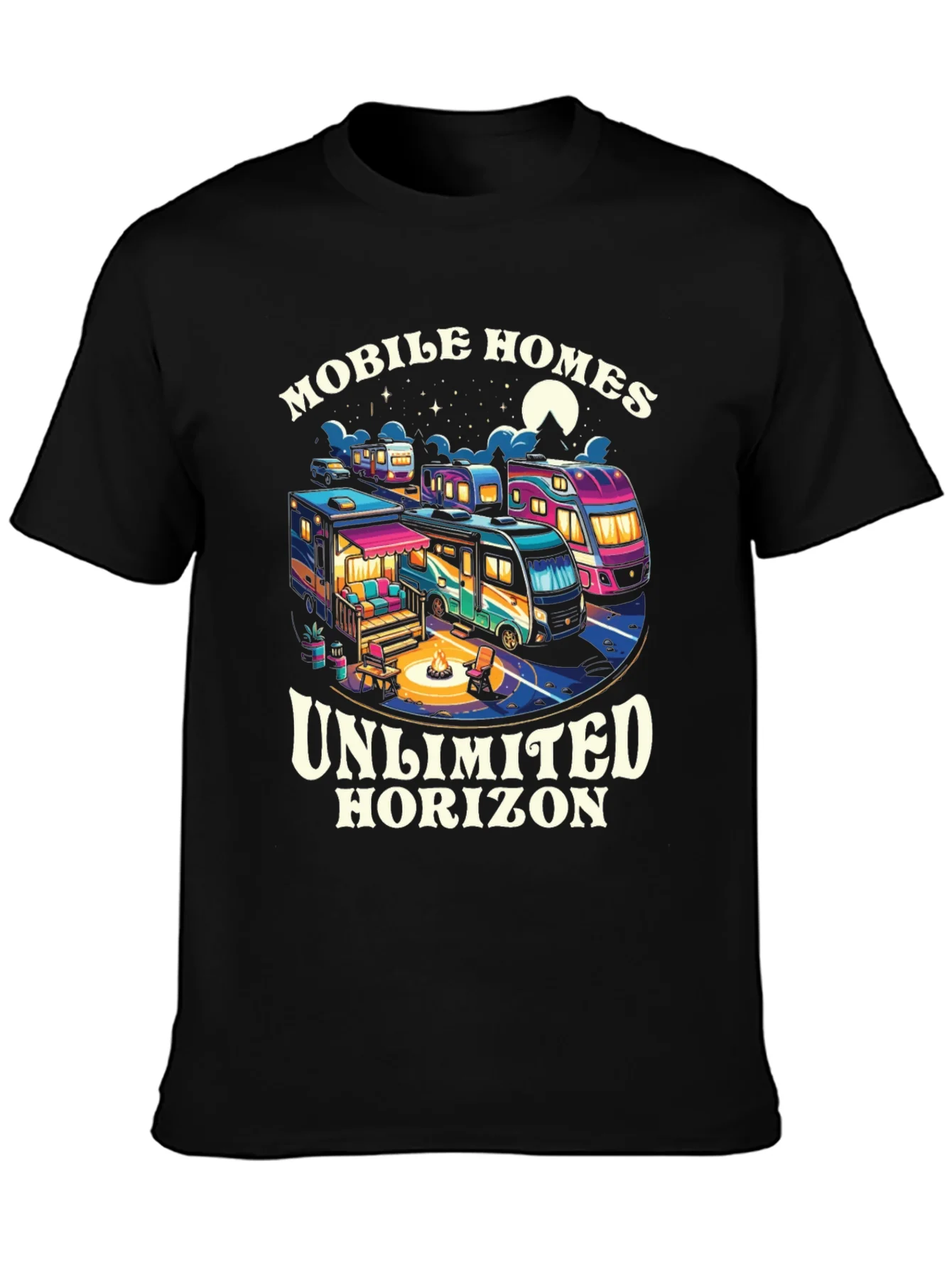 Camiseta Negra Mobile Homes Unlimited Horizon