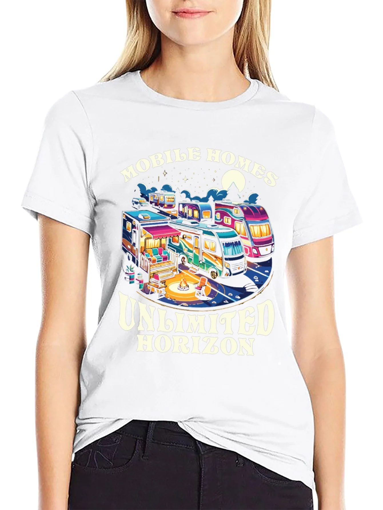 Camiseta Negra Mobile Homes Unlimited Horizon