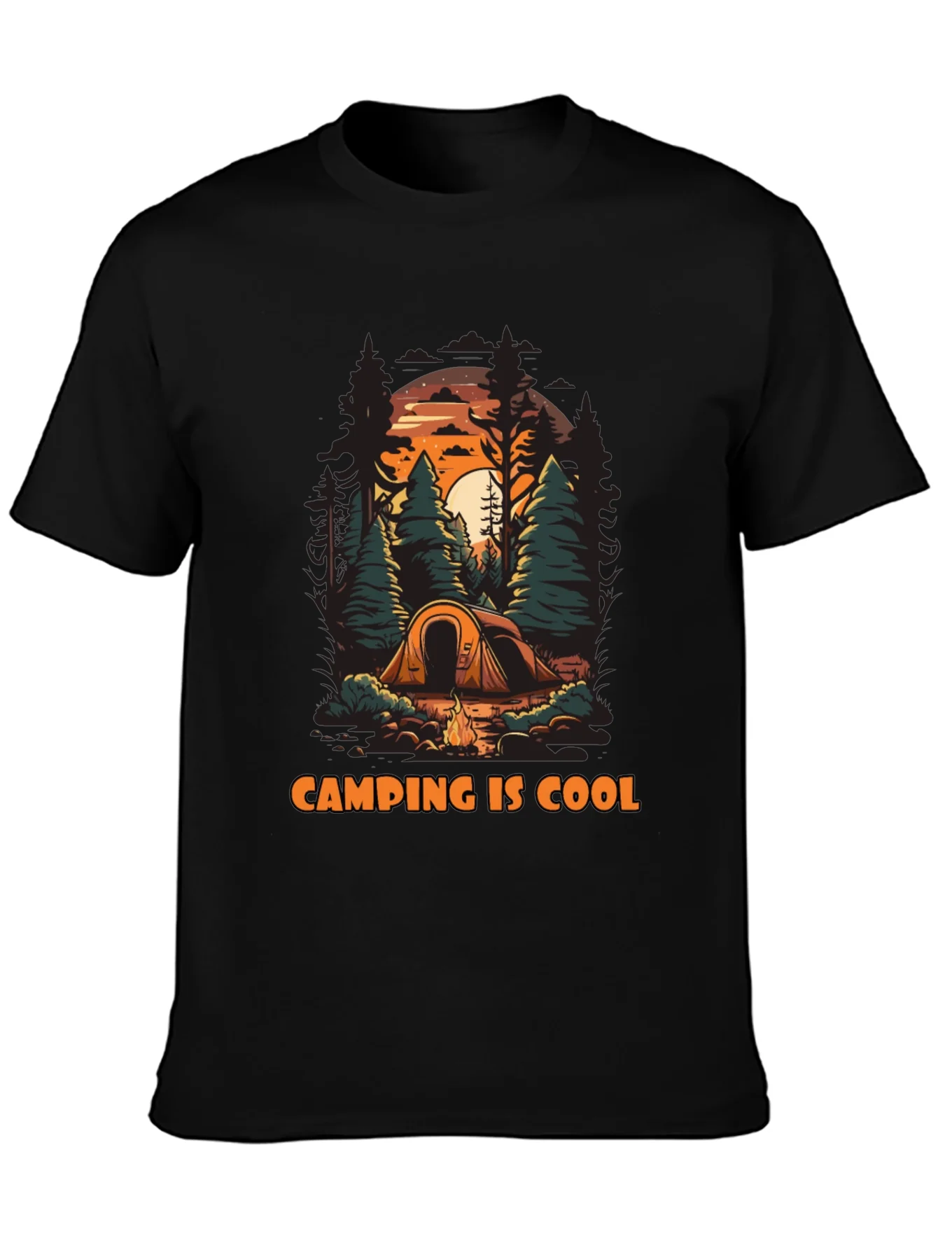 Rebbecca Camping Is Cool Graphic T-Shirt