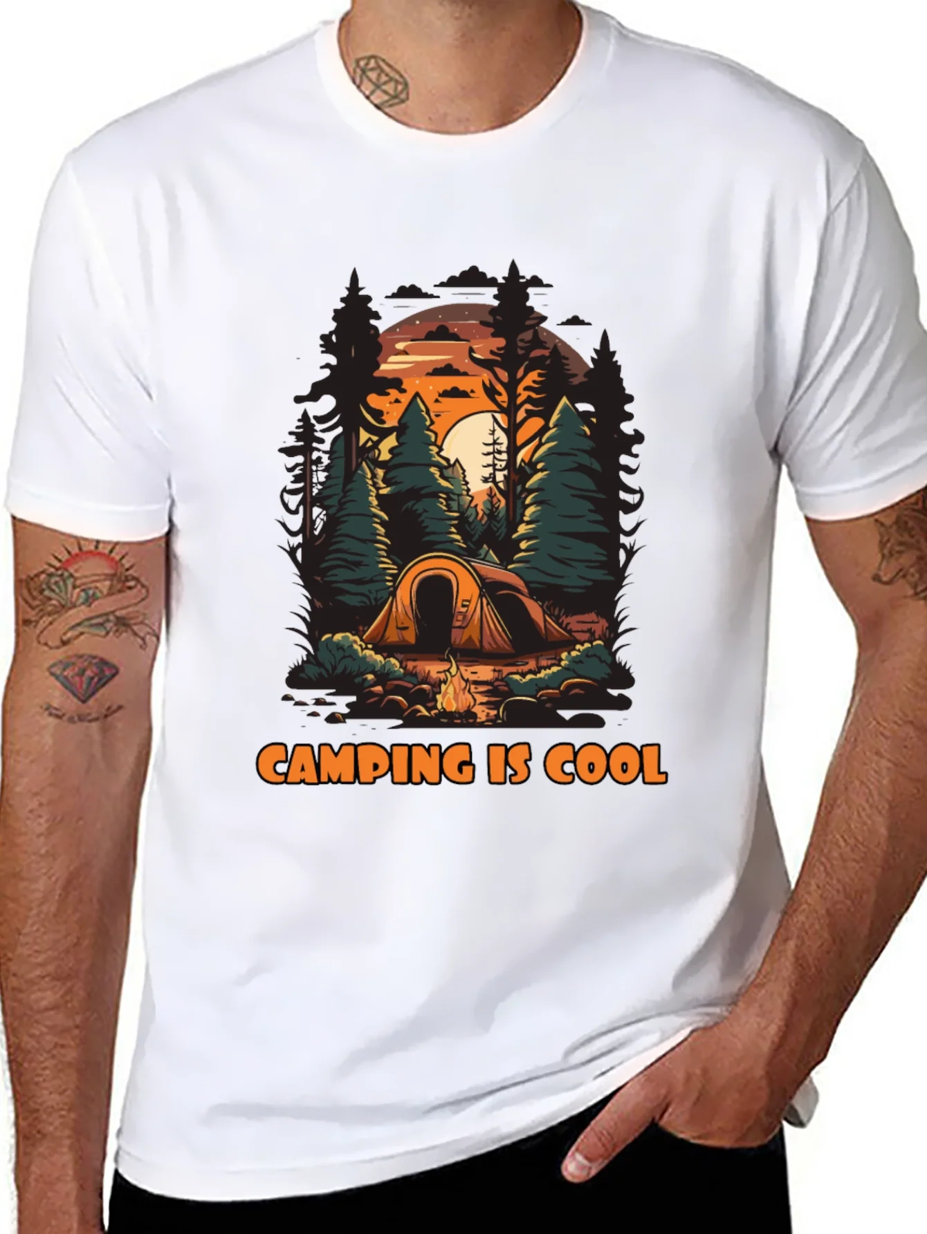 Rebbecca Camping Is Cool Graphic T-Shirt