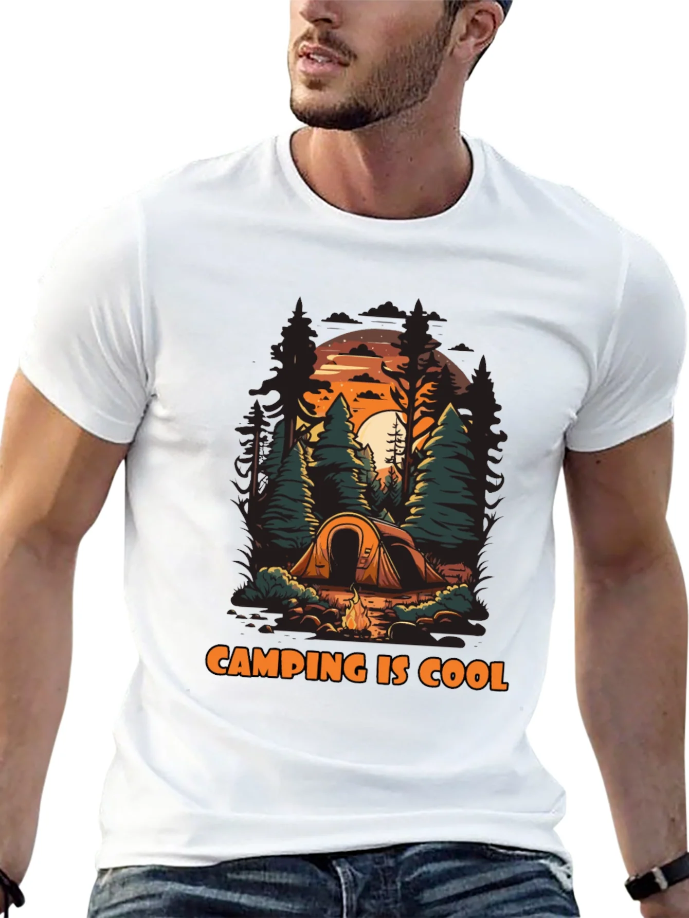 Rebbecca Camping Is Cool Graphic T-Shirt