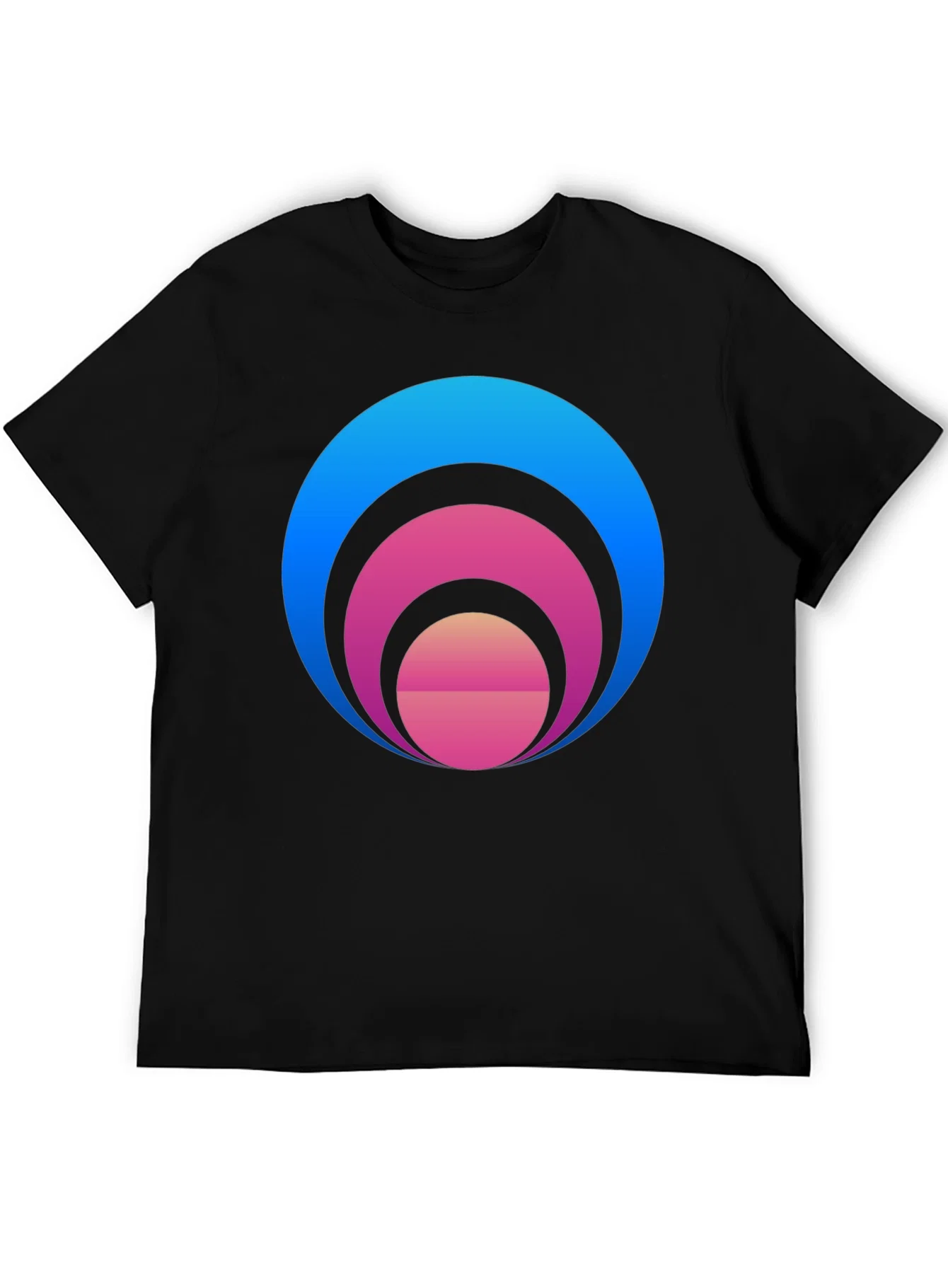 Rebbecca Gradient Circle Graphic T-Shirt - Stylish Casual Tee