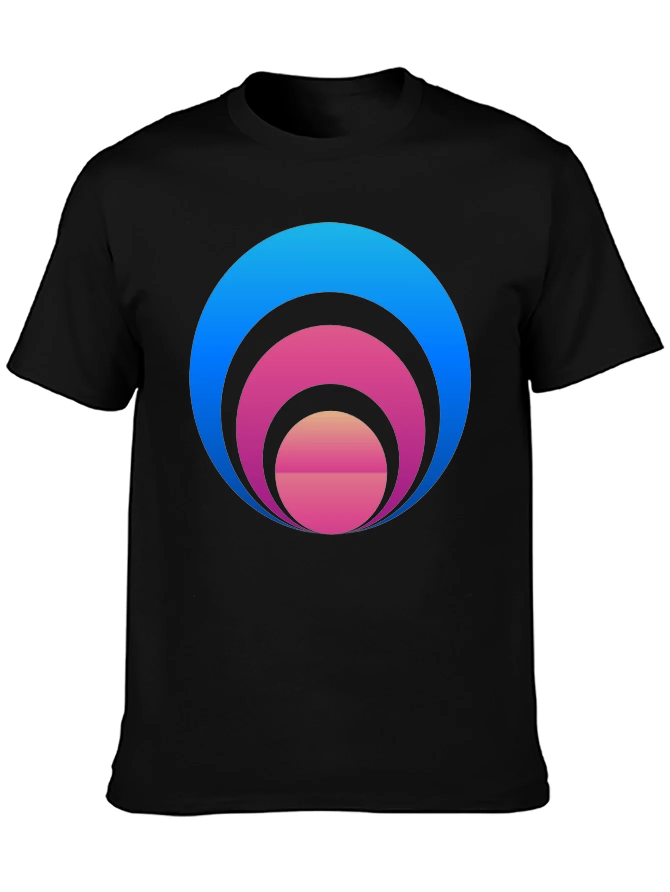 Rebbecca Gradient Circle Graphic T-Shirt - Stylish Casual Tee