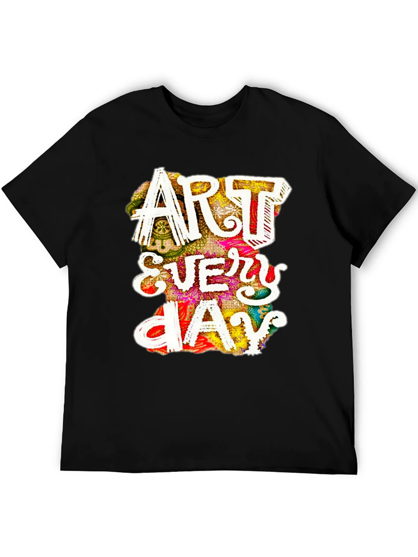 Camiseta Negra Art Every Day ¨²nica