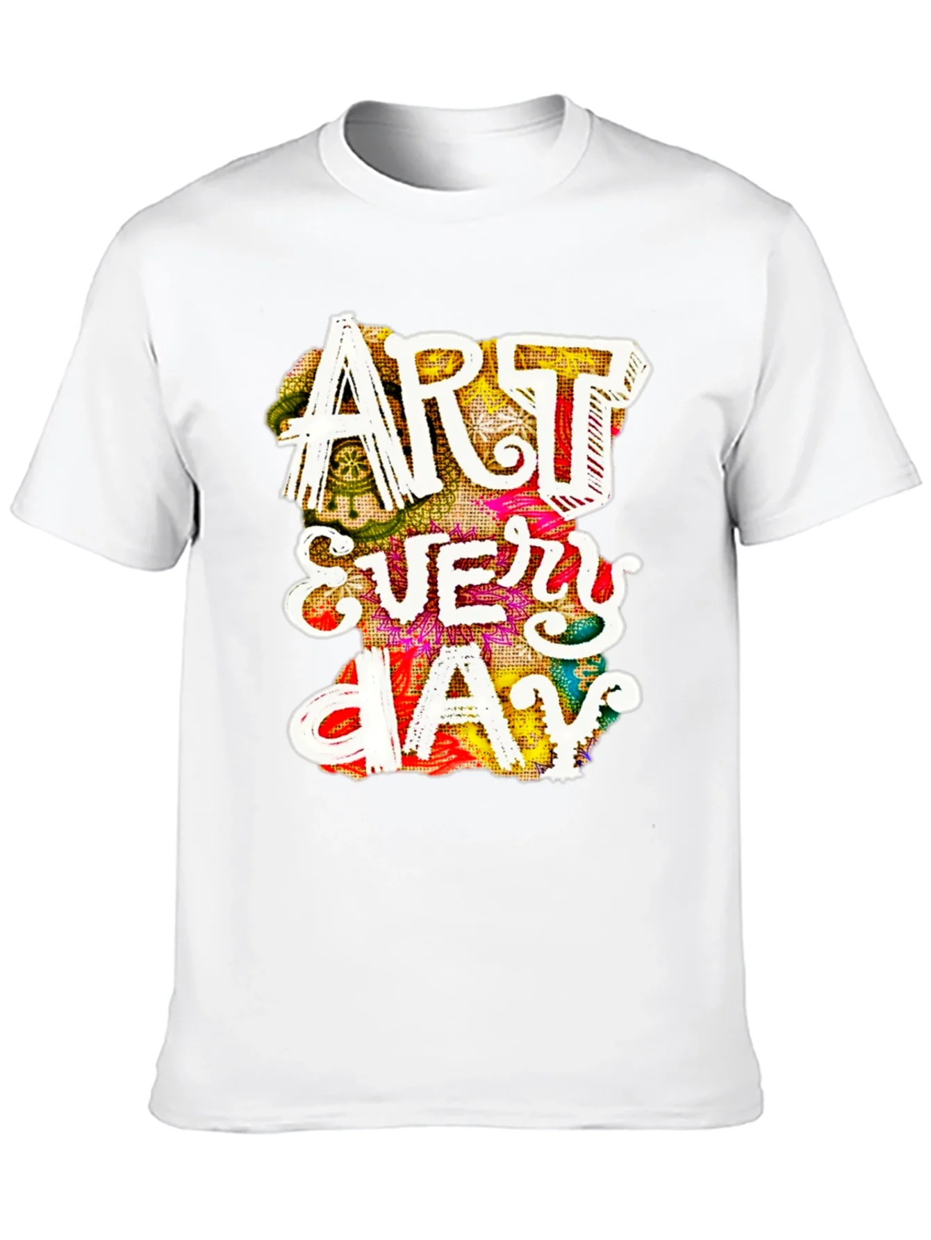 Camiseta Negra Art Every Day ¨²nica