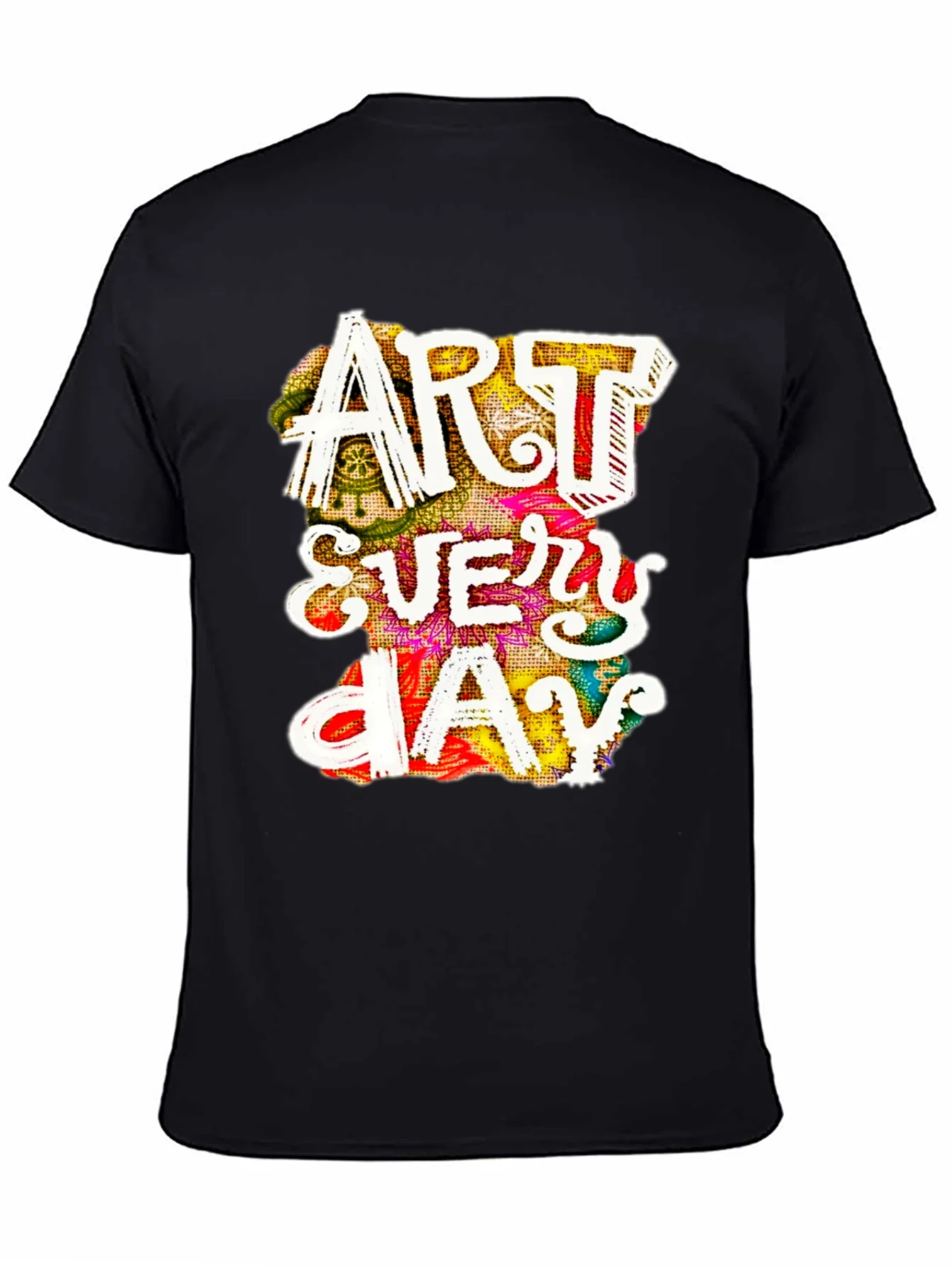 Camiseta Negra Art Every Day ¨²nica