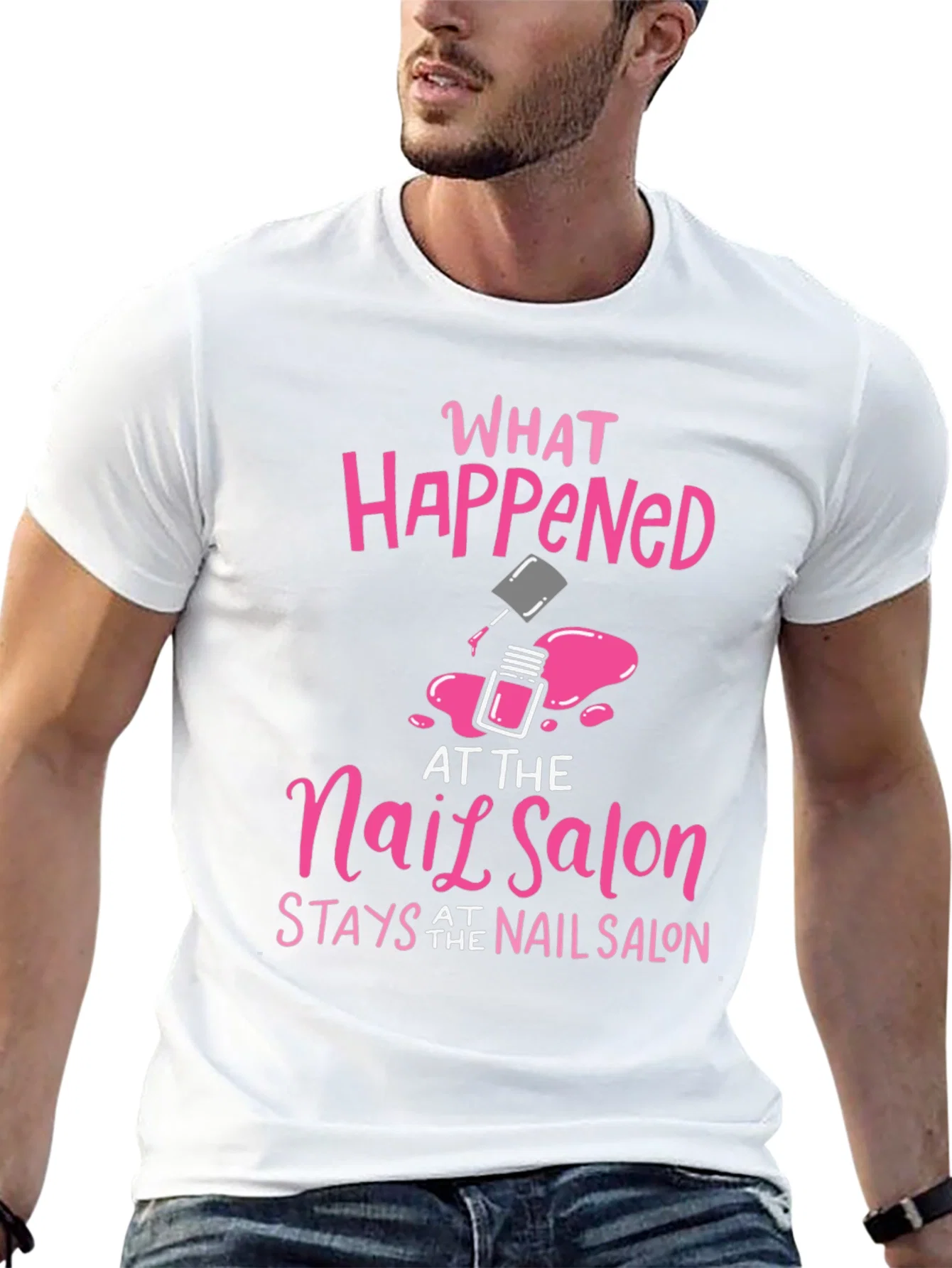 Rebbecca Nail Salon Secret T-Shirt - Pink Graphic Tee