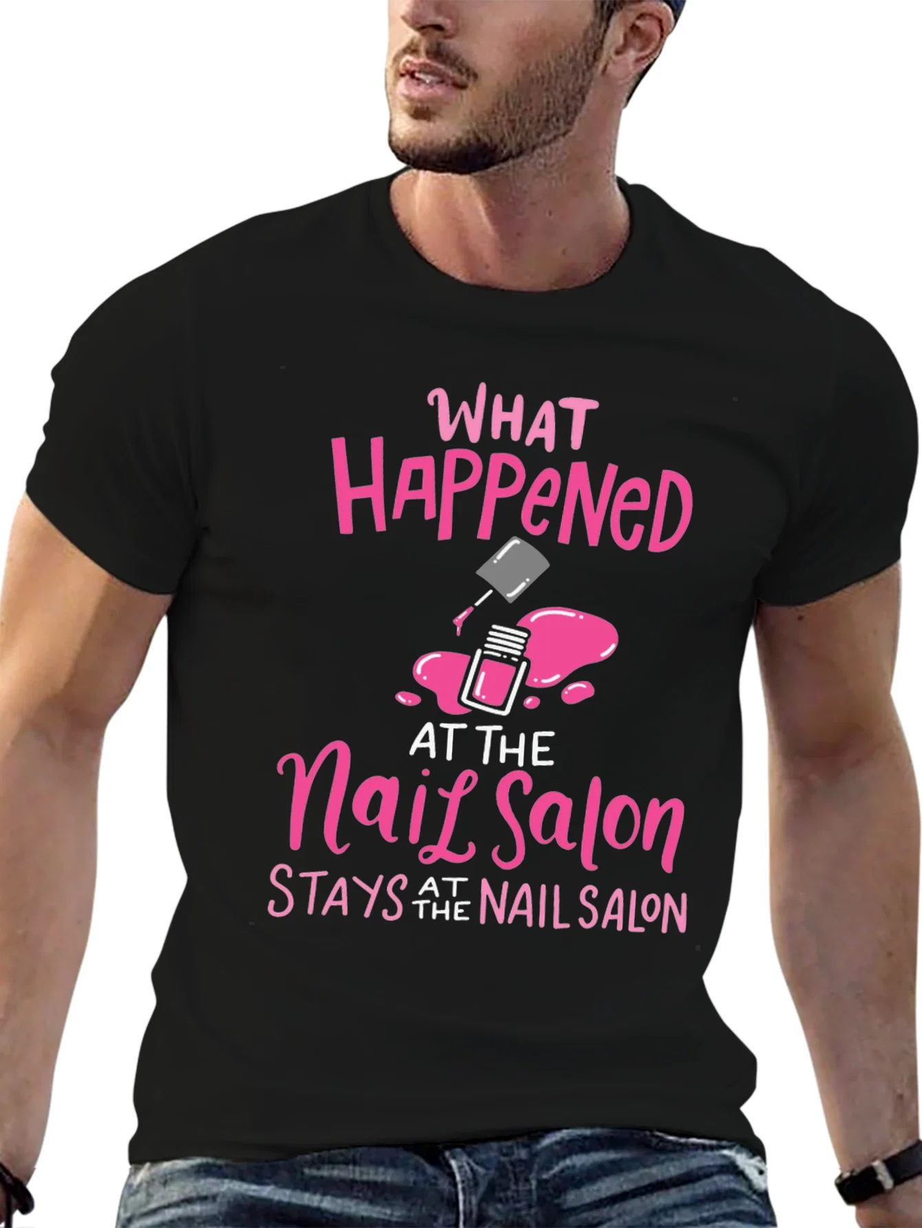 Rebbecca Nail Salon Secret T-Shirt - Pink Graphic Tee
