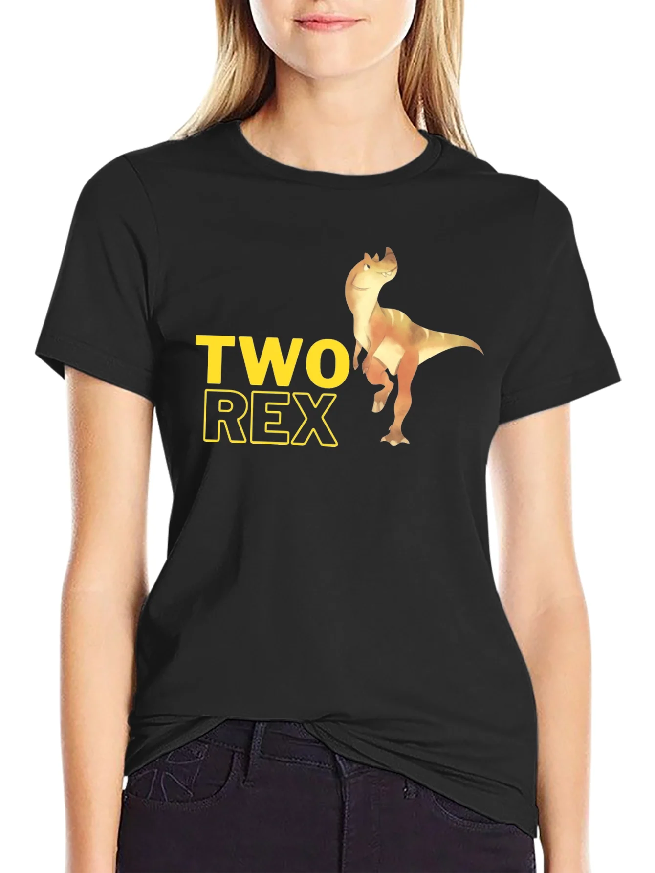 Camiseta Negra Two Rex para Hombre