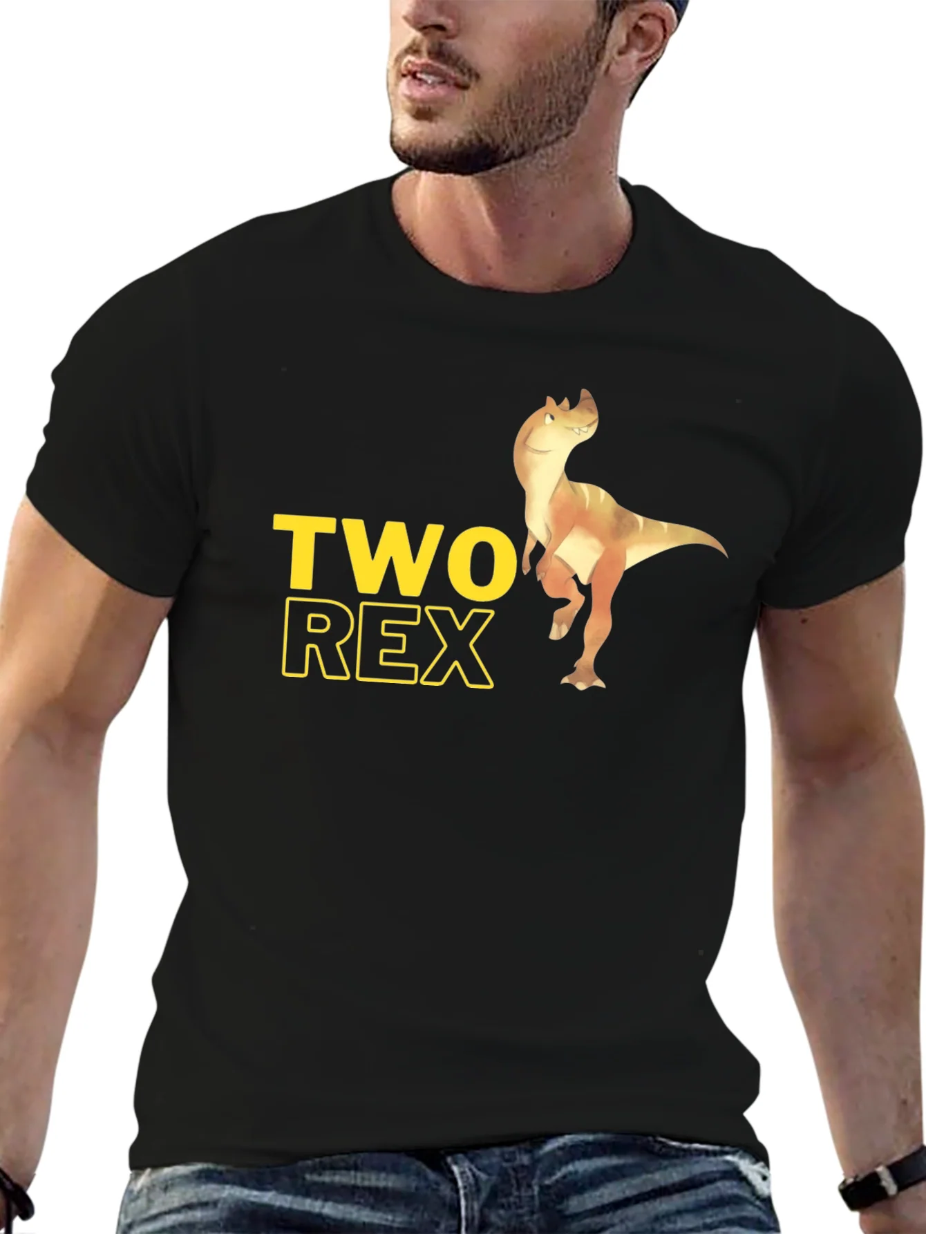Camiseta Negra Two Rex para Hombre