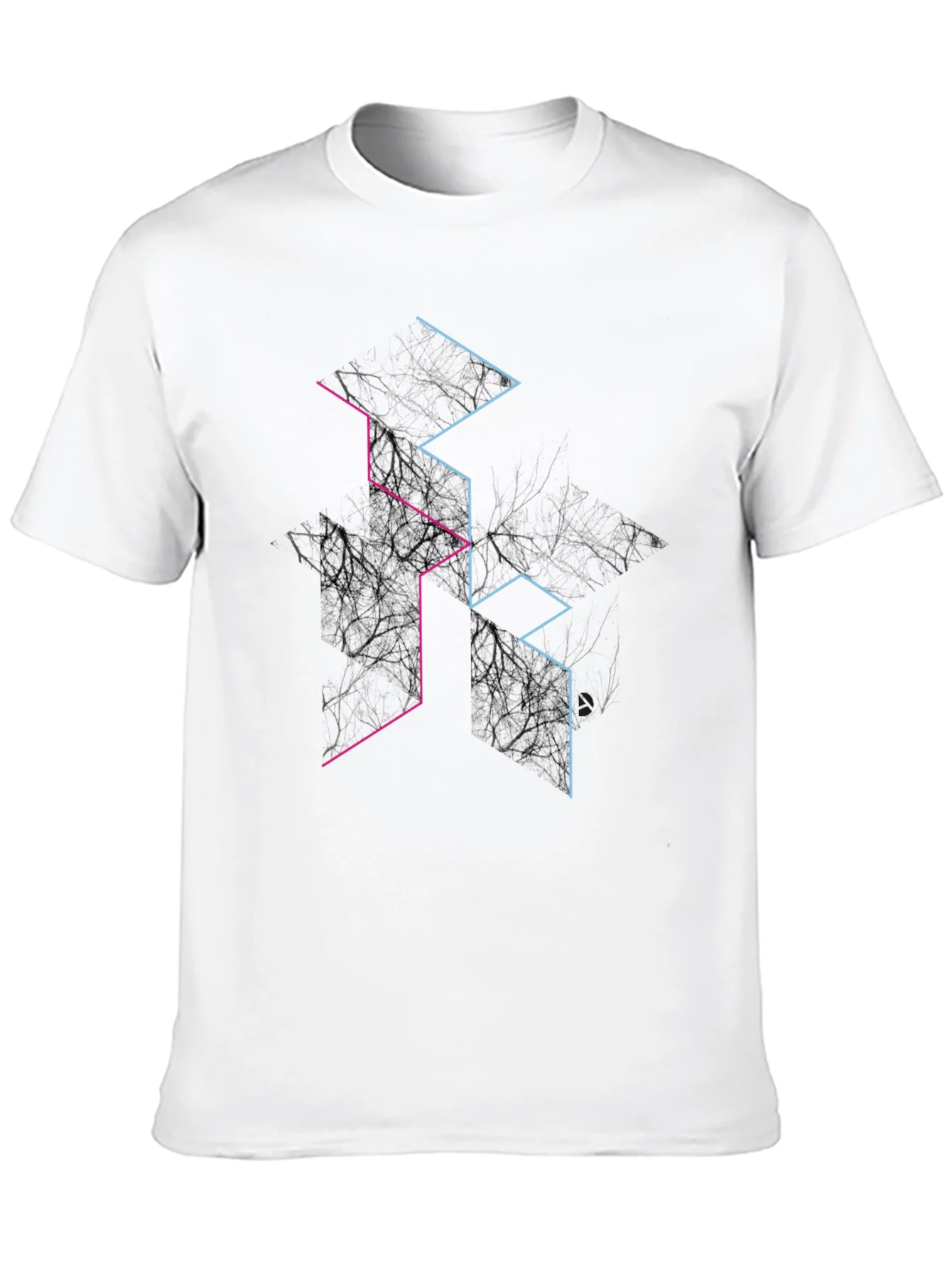Camiseta Negra Dise?o Abstracto L¨ªneas