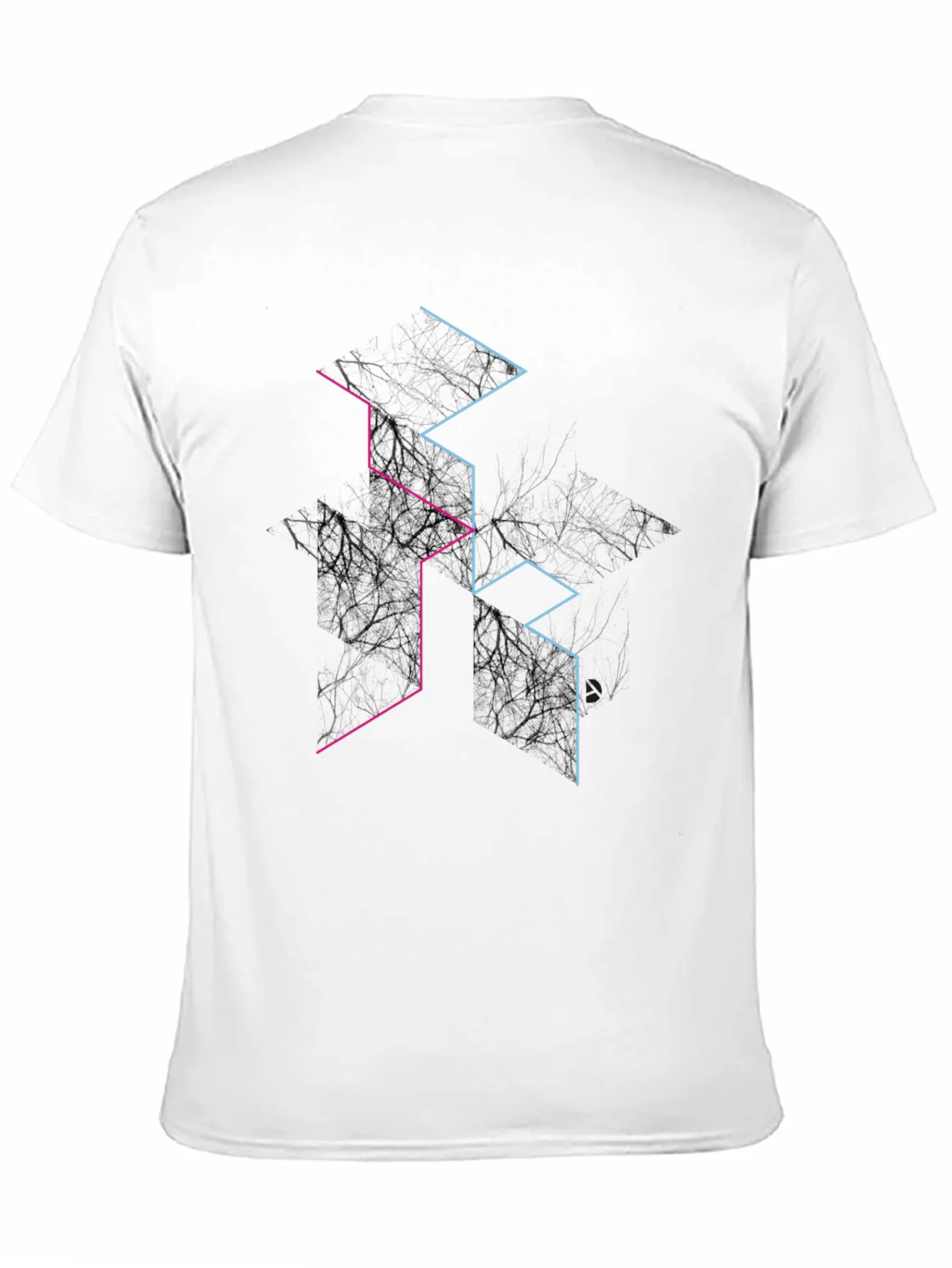 Camiseta Negra Dise?o Abstracto L¨ªneas
